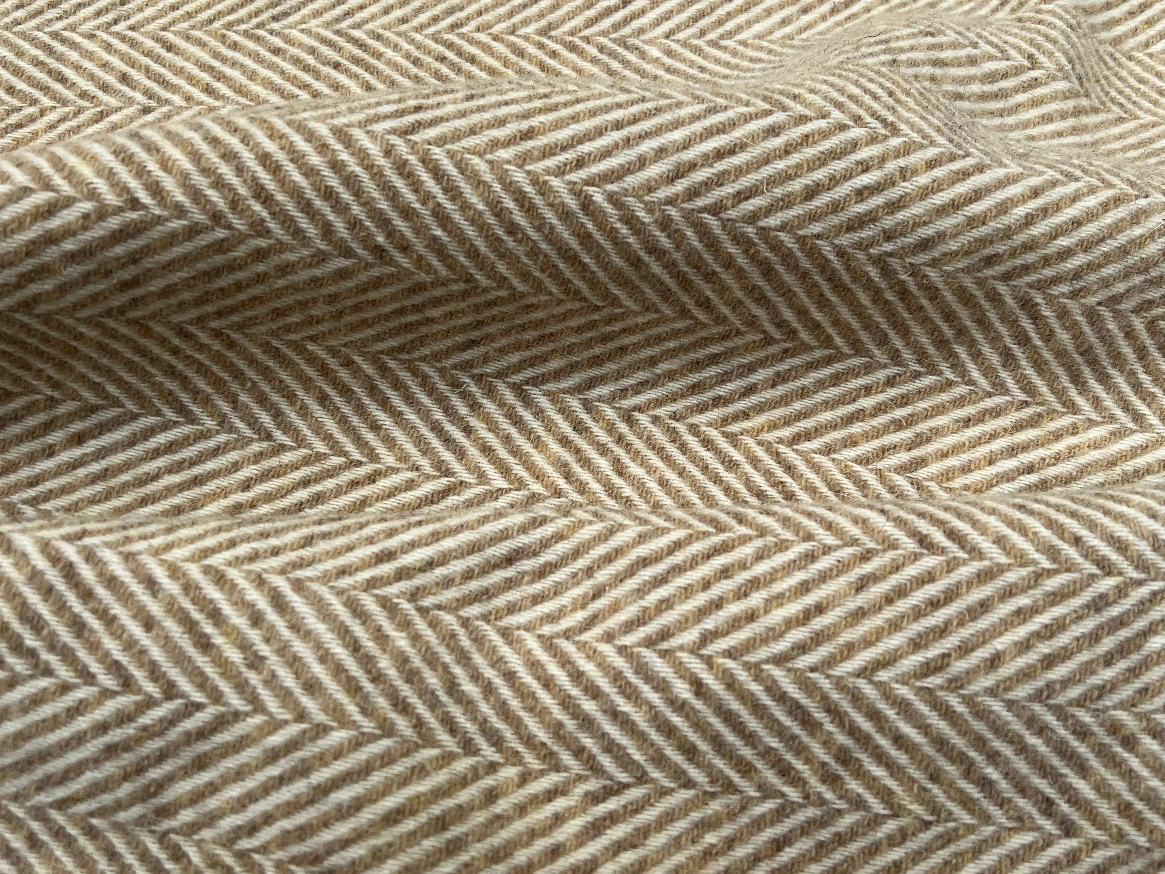 LAINAGE MANTEAU CHEVRON BEIGE CRÊME 100% LAINE - My Little Coupon