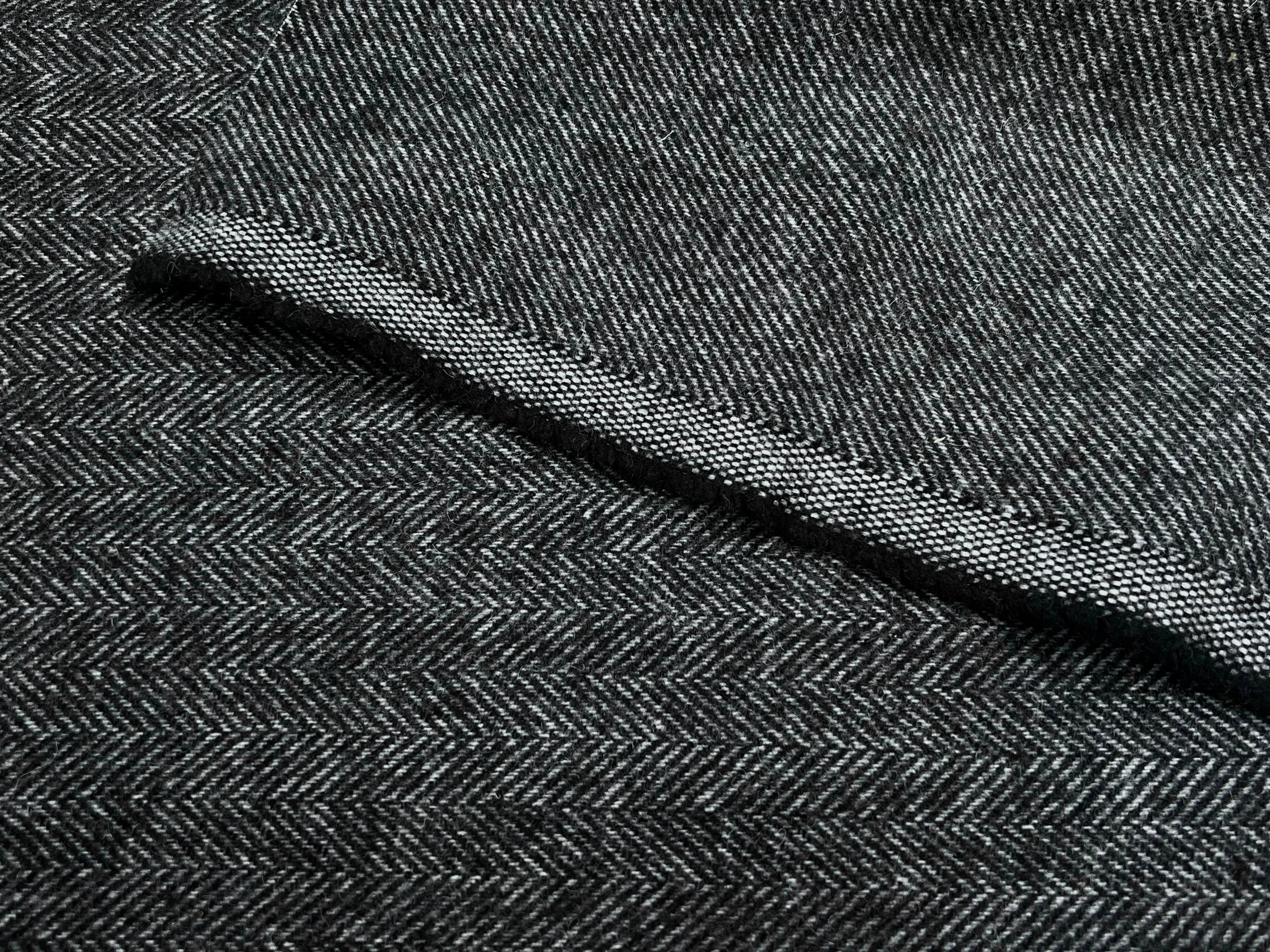 LAINAGE MANTEAU CHEVRON GRIS CHINÉ ASPECT DOUX 150CM - My Little Coupon