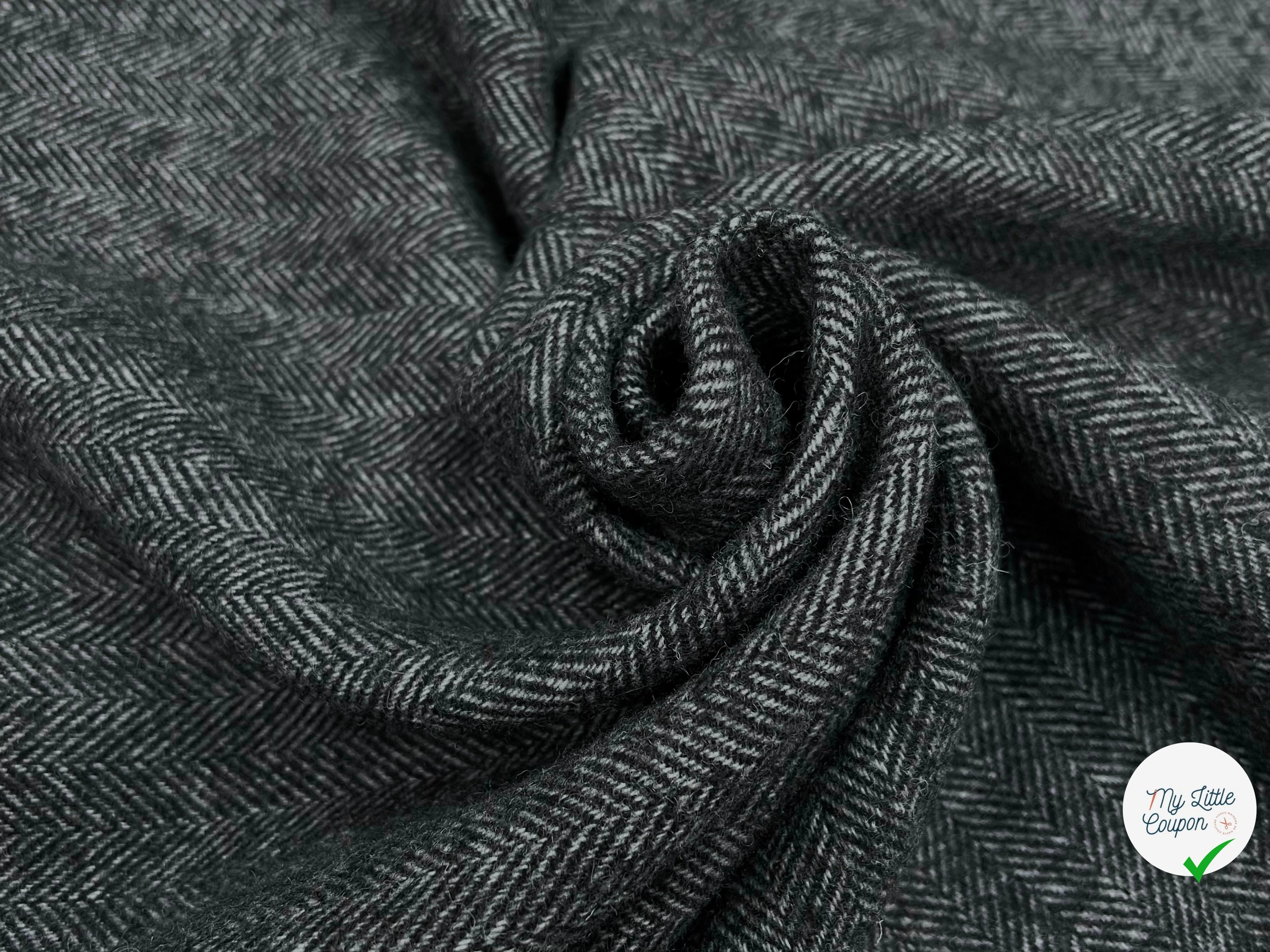LAINAGE MANTEAU CHEVRON GRIS CHINÉ ASPECT DOUX 150CM - My Little Coupon