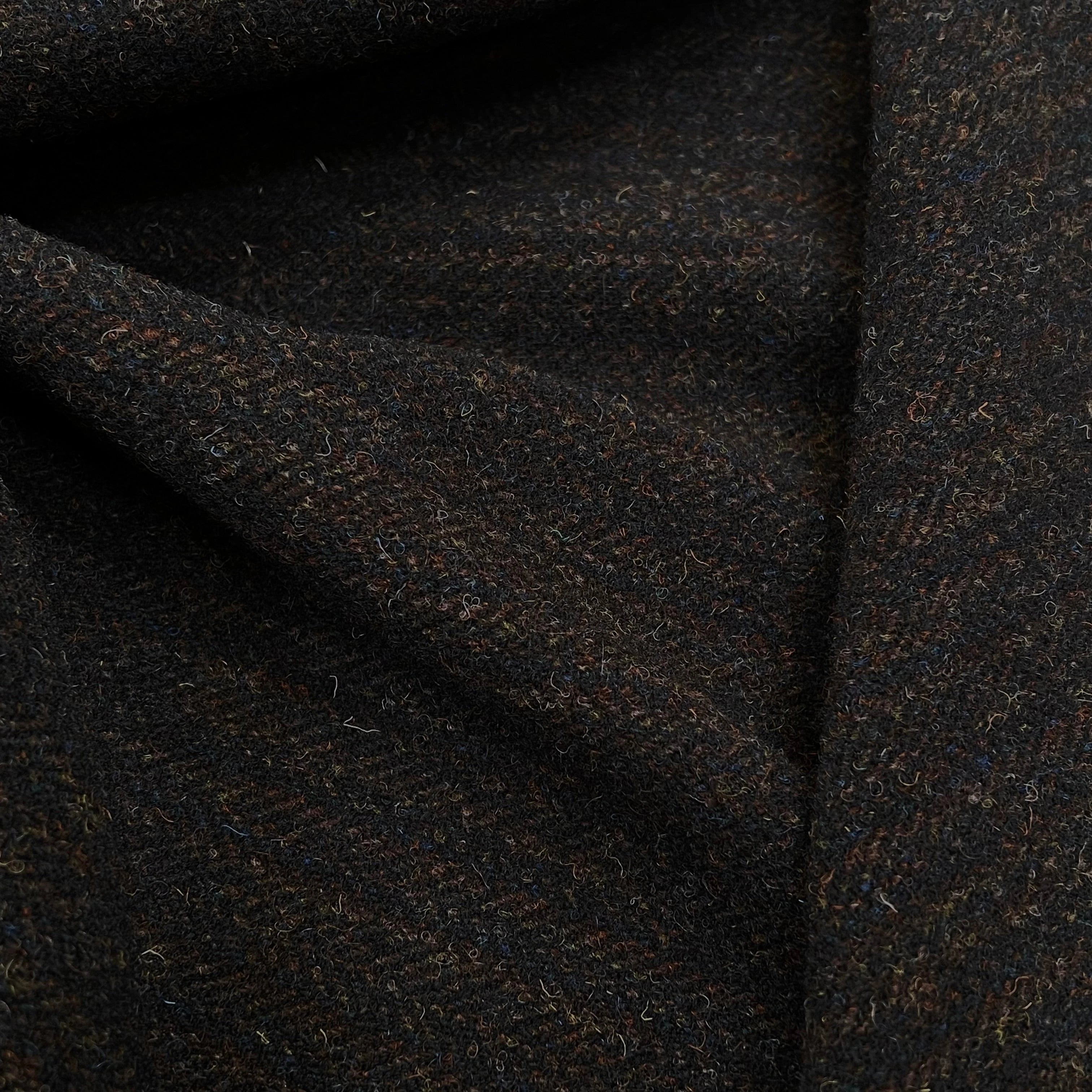 LAINAGE MANTEAU CHEVRON MULTICOLORES MARRON BLEU JAUNE 100% LAINE - My Little Coupon