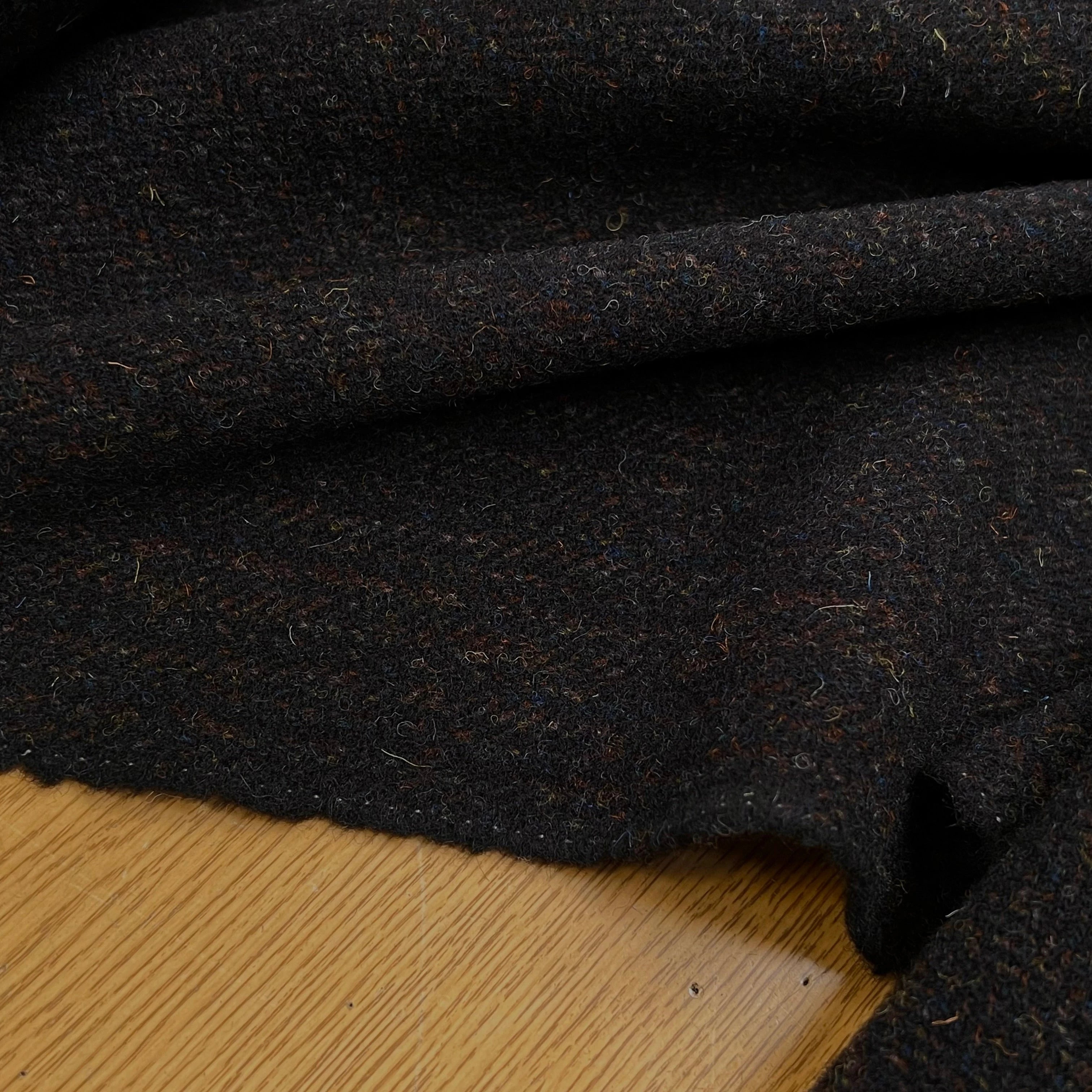 LAINAGE MANTEAU CHEVRON MULTICOLORES MARRON BLEU JAUNE 100% LAINE - My Little Coupon