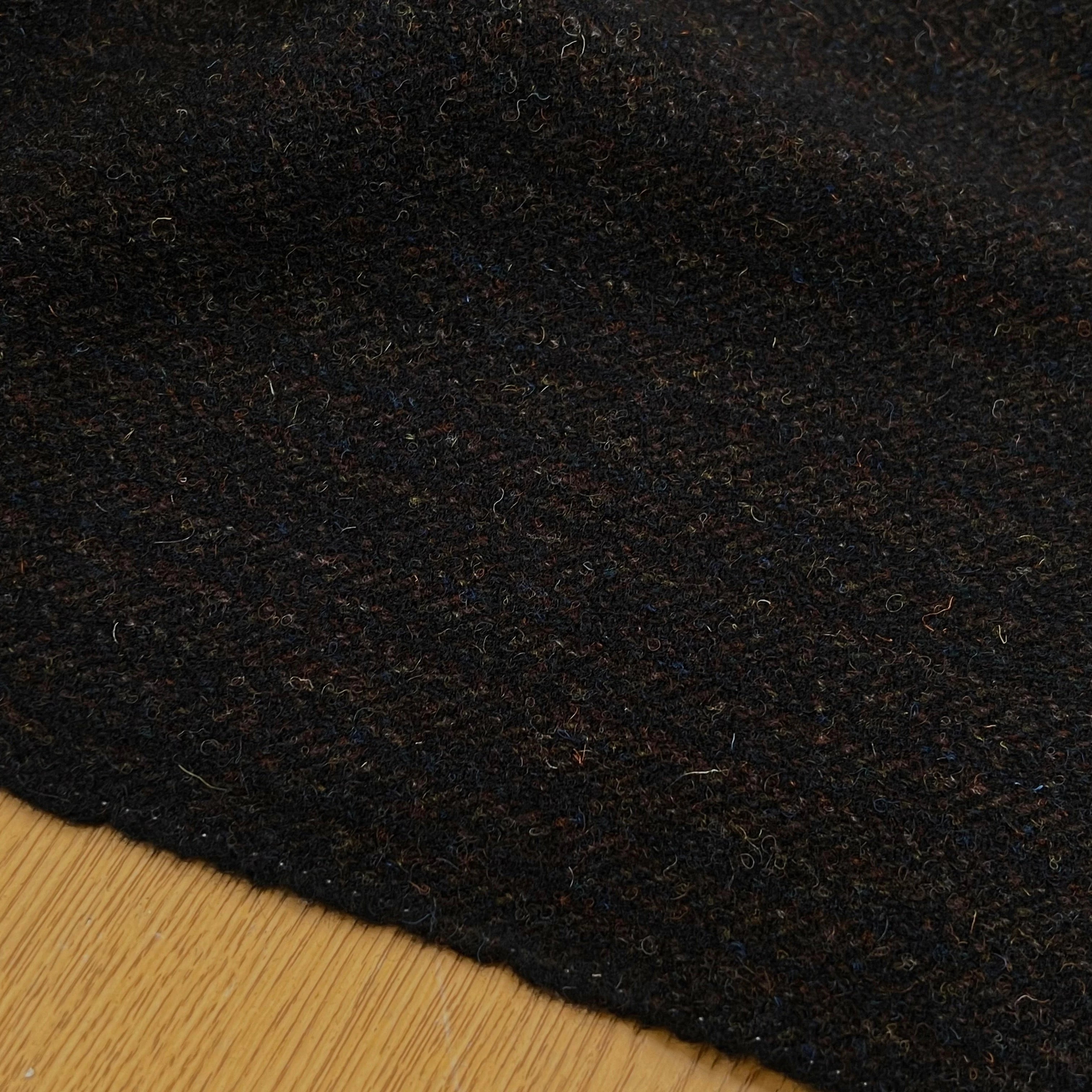 LAINAGE MANTEAU CHEVRON MULTICOLORES MARRON BLEU JAUNE 100% LAINE - My Little Coupon