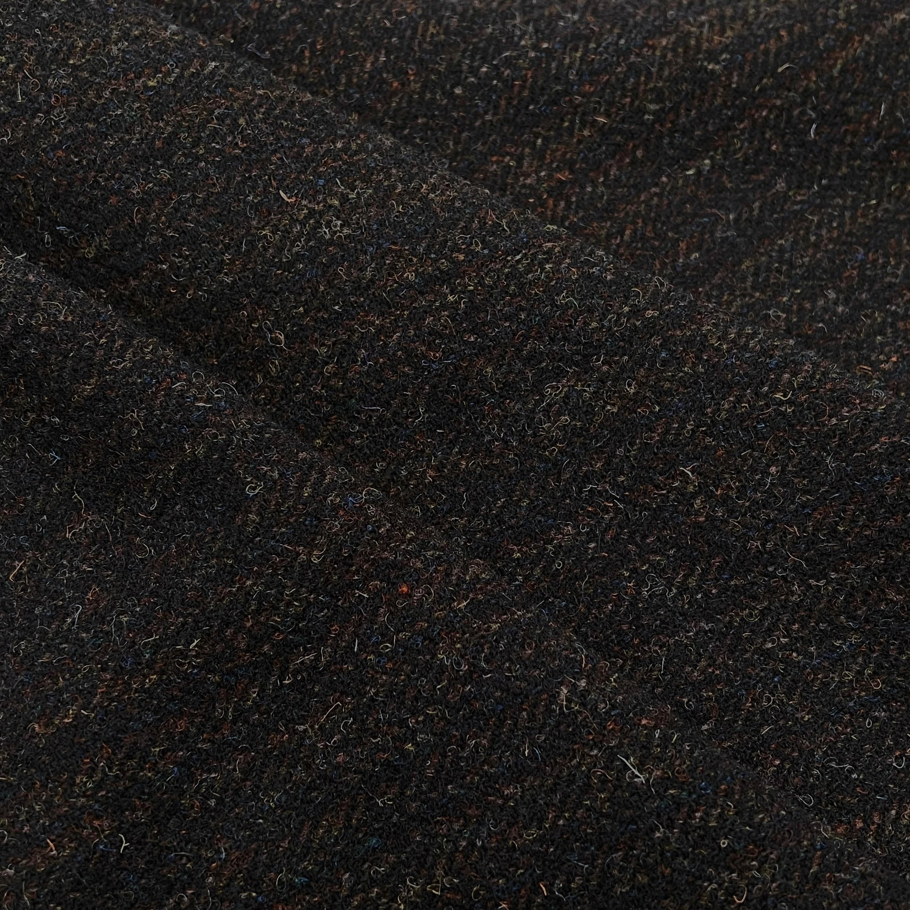 LAINAGE MANTEAU CHEVRON MULTICOLORES MARRON BLEU JAUNE 100% LAINE - My Little Coupon