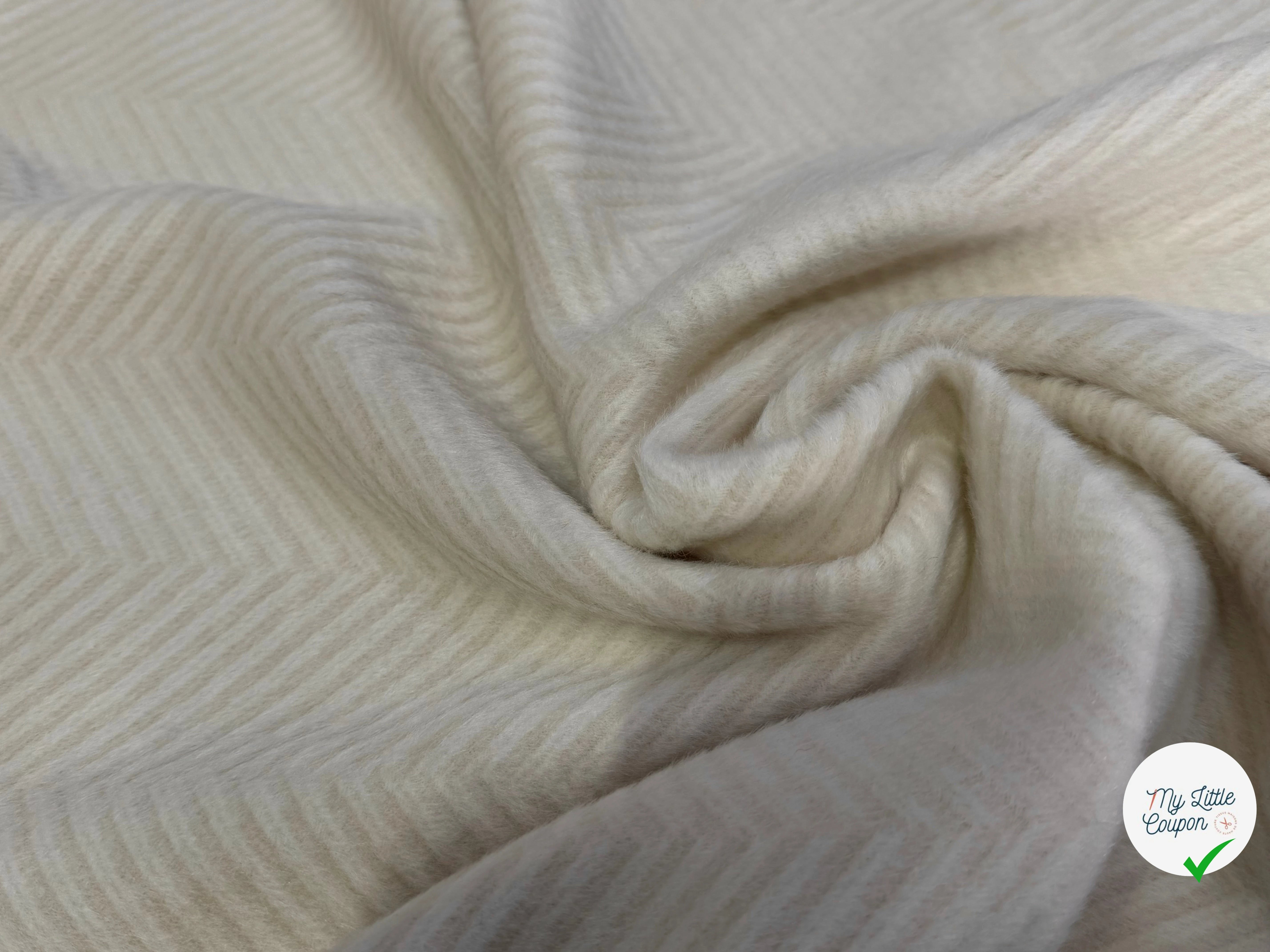 LAINAGE MANTEAU CHEVRON POILS COURT ULTRA DOUX ET BEAU BEIGE - My Little Coupon