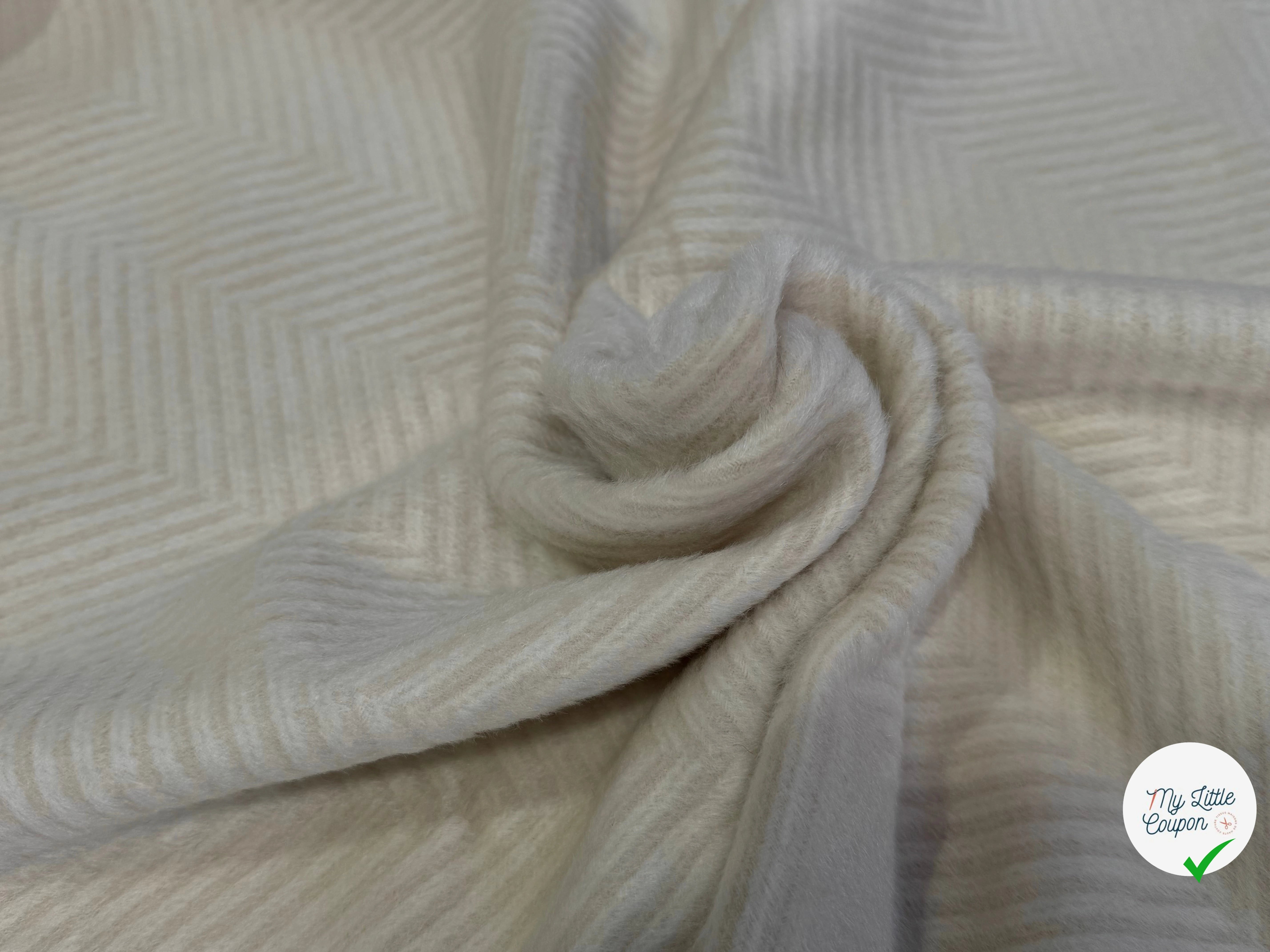LAINAGE MANTEAU CHEVRON POILS COURT ULTRA DOUX ET BEAU BEIGE - My Little Coupon