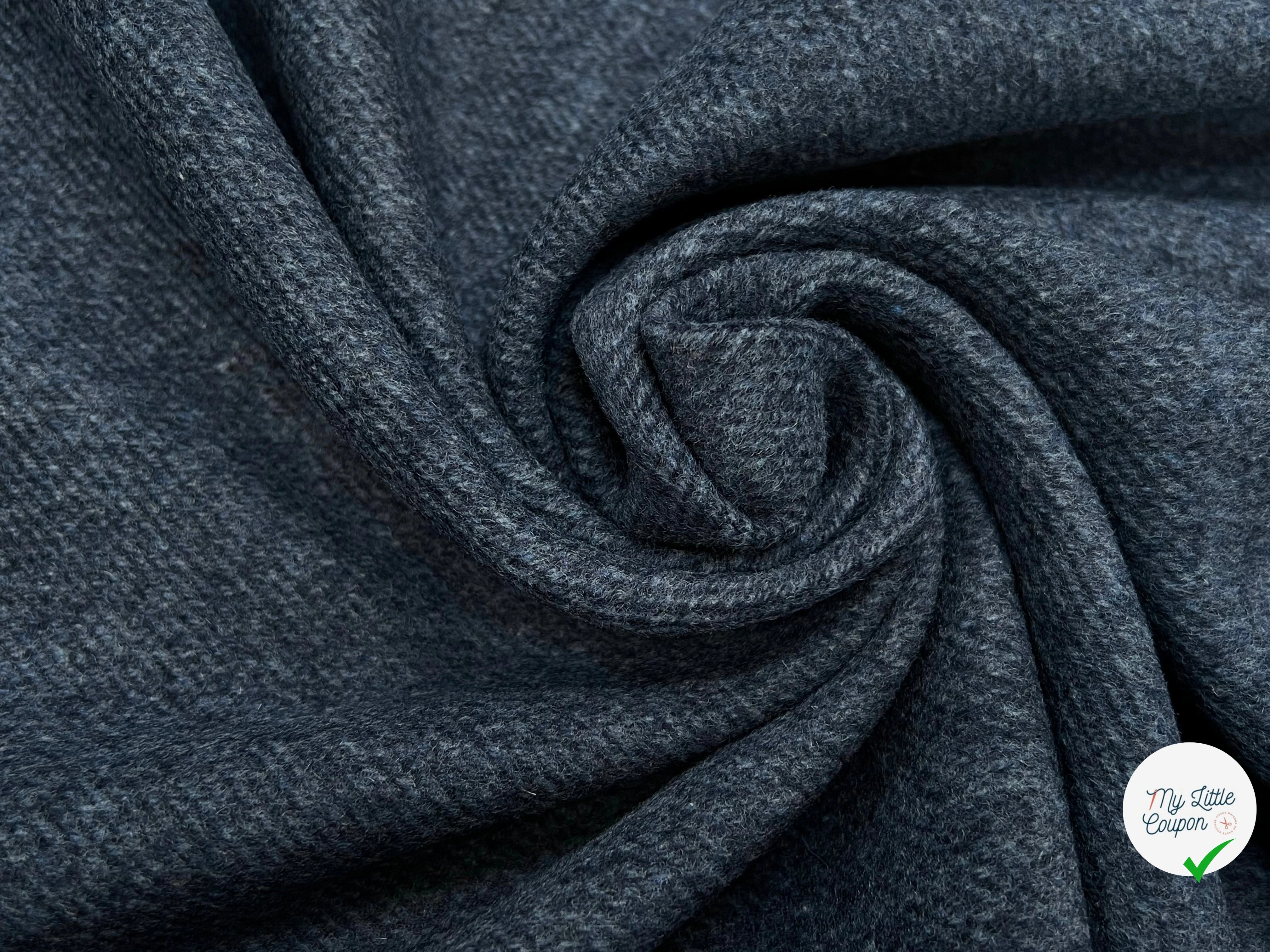 LAINAGE MANTEAU DOUX ENVERS STRIÉ BLEU GRIS - My Little Coupon