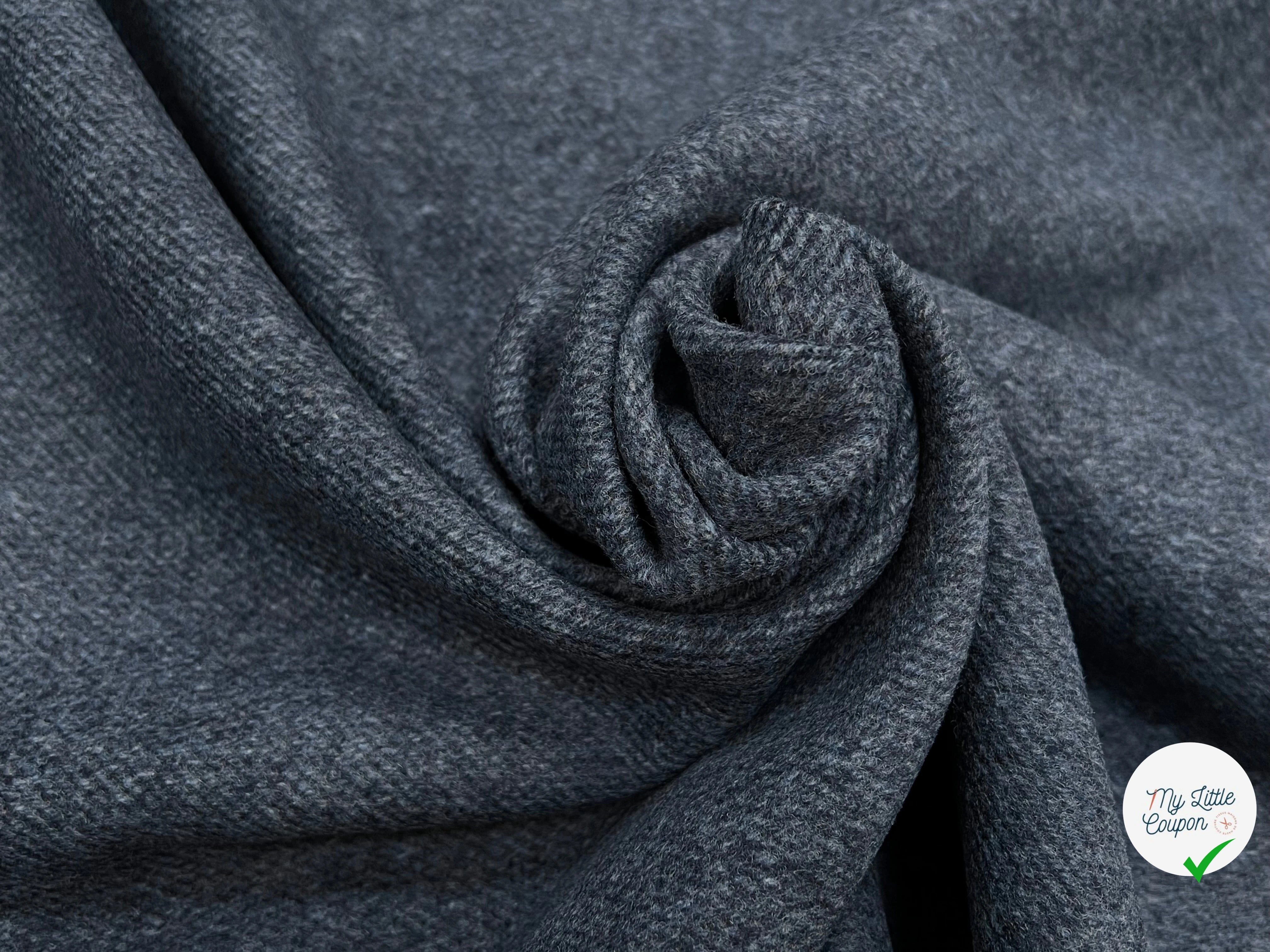 LAINAGE MANTEAU DOUX ENVERS STRIÉ BLEU GRIS - My Little Coupon