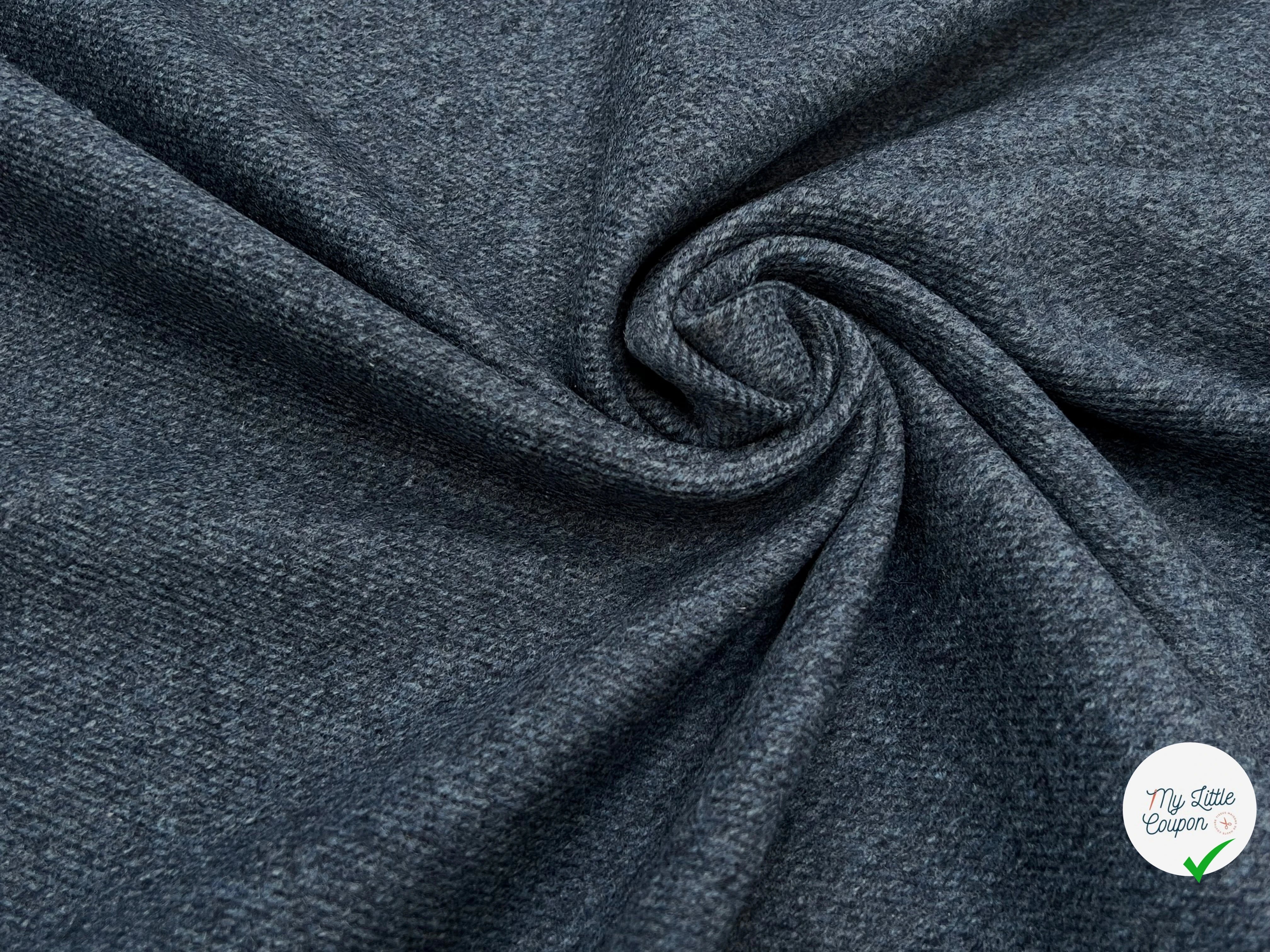 LAINAGE MANTEAU DOUX ENVERS STRIÉ BLEU GRIS - My Little Coupon