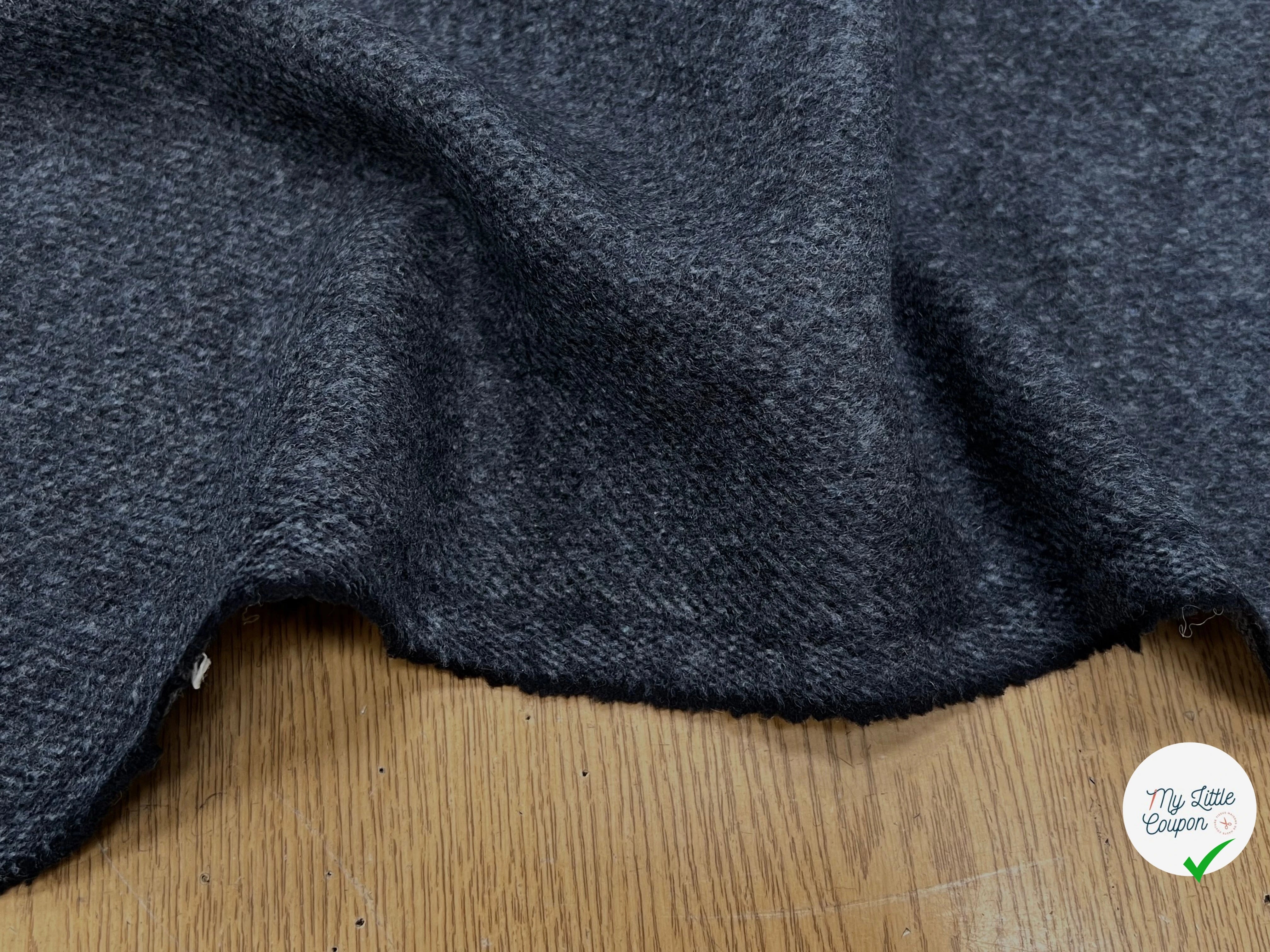 LAINAGE MANTEAU DOUX ENVERS STRIÉ BLEU GRIS - My Little Coupon