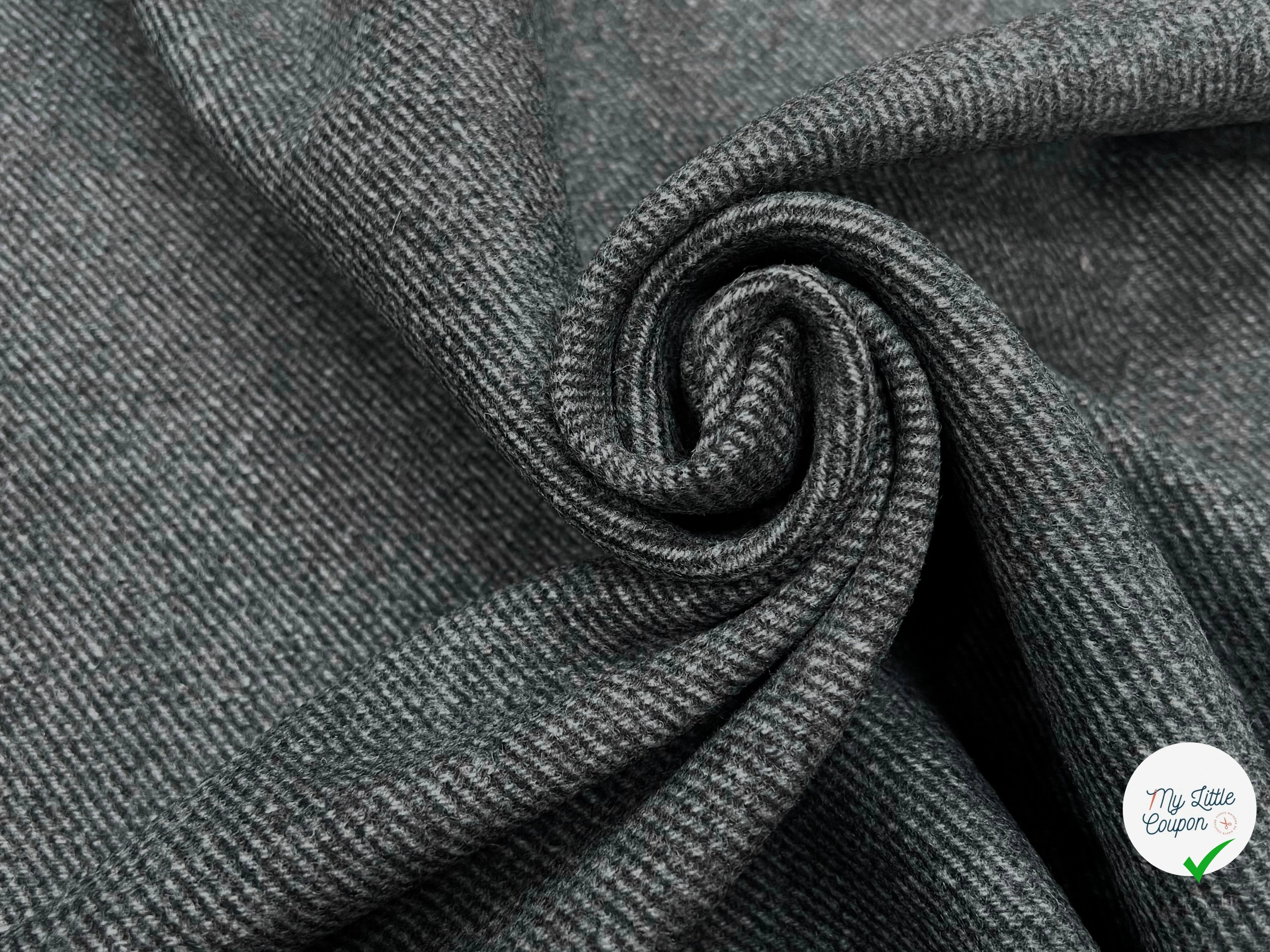 LAINAGE MANTEAU DOUX ENVERS STRIÉ GRIS CHINÉ 145CM - My Little Coupon