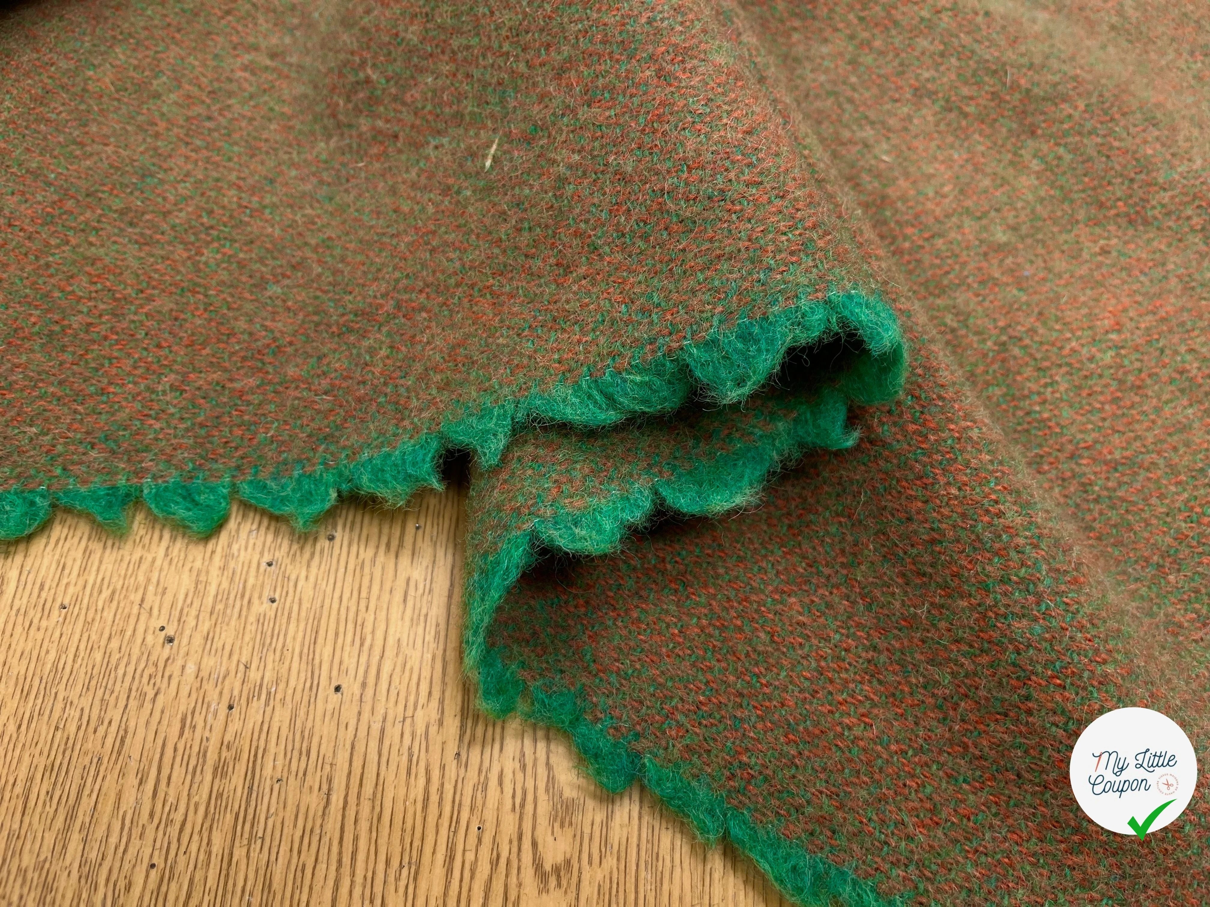 LAINAGE MANTEAU FANTAISIE ORANGE VERT949 - My Little Coupon