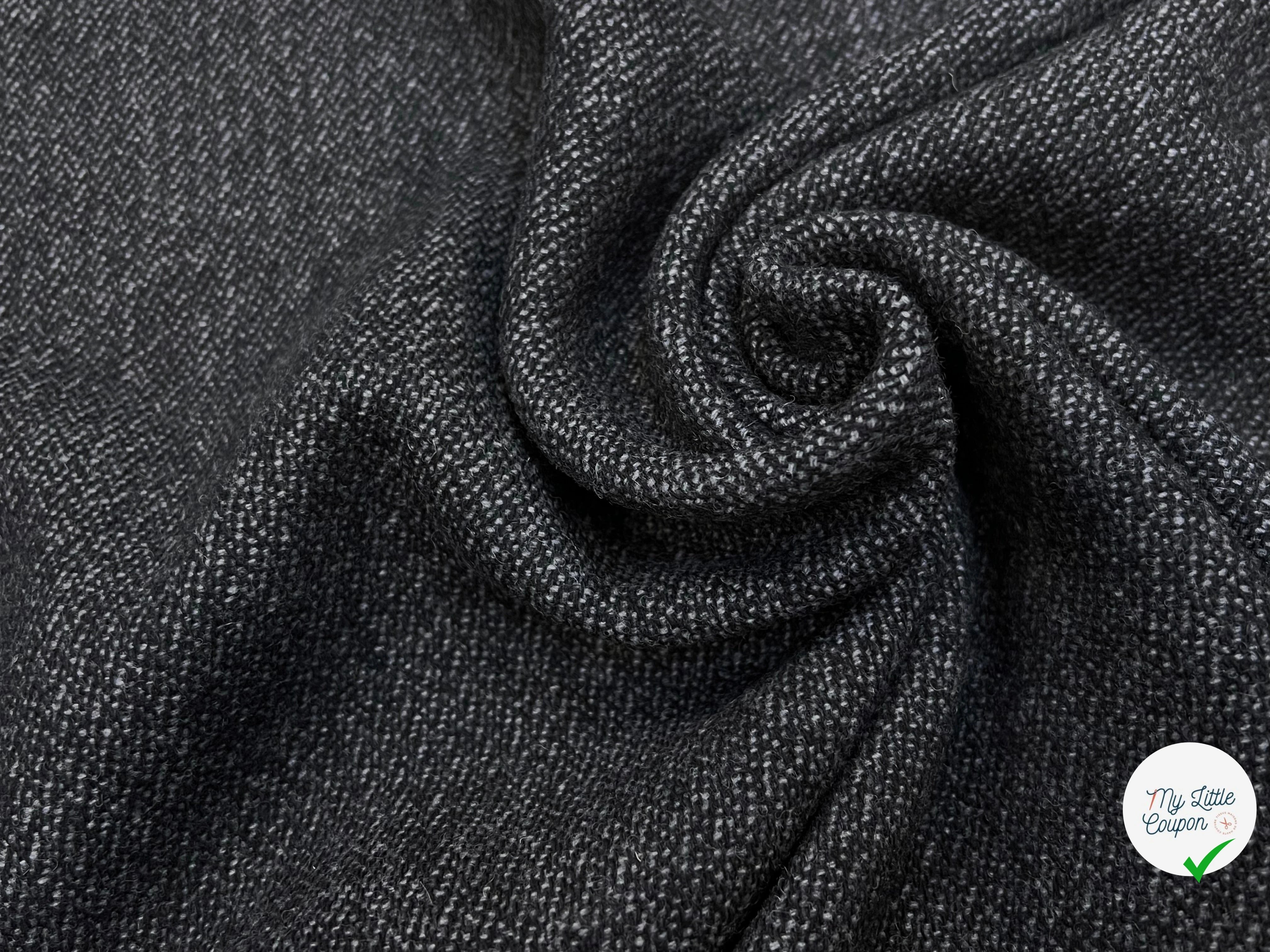 LAINAGE MANTEAU GRIS ANTHRACITE 133CM 100% LAINE - My Little Coupon
