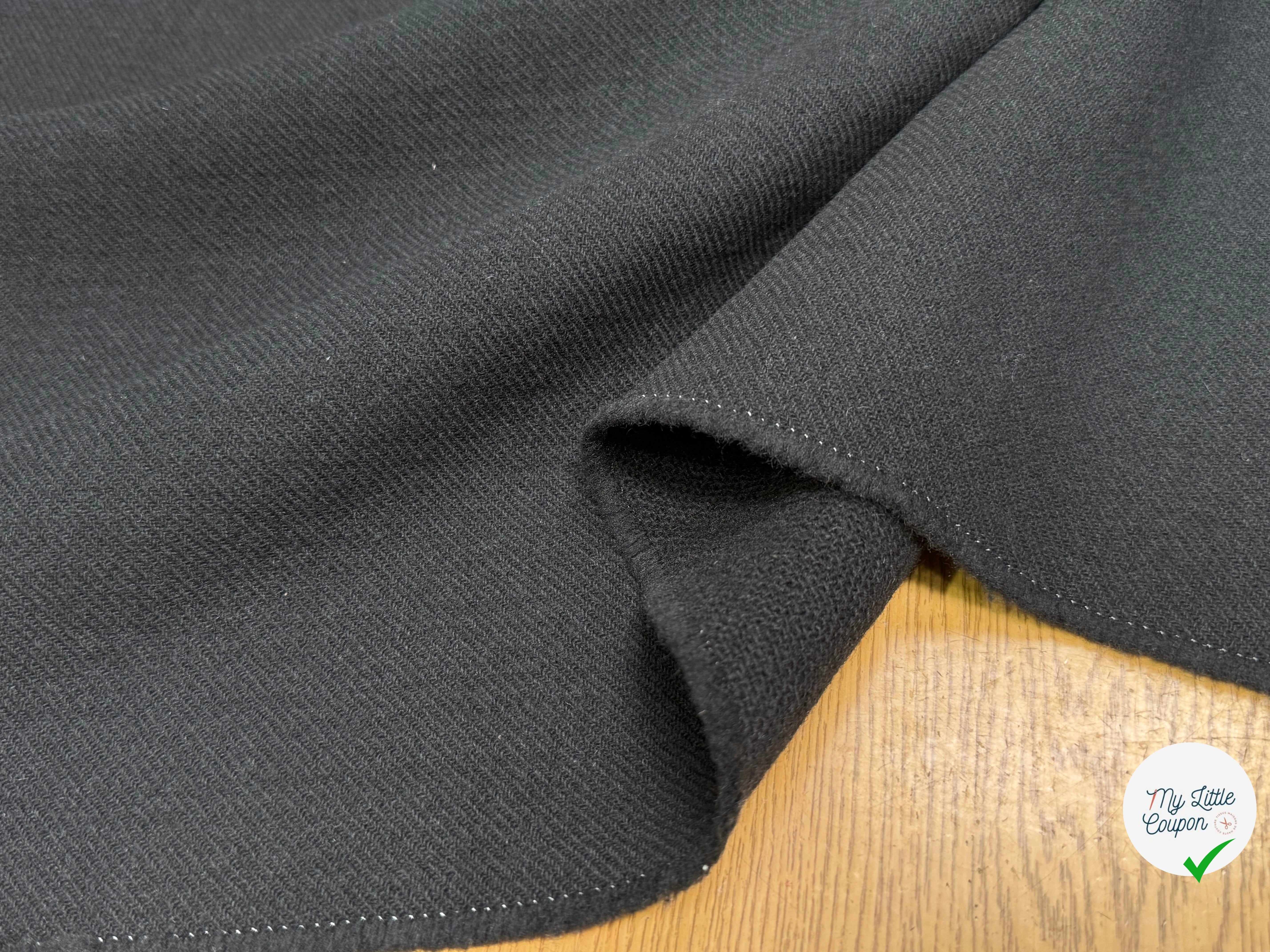 LAINAGE MANTEAU LOURD NOIR ASPECT TRICOT - My Little Coupon