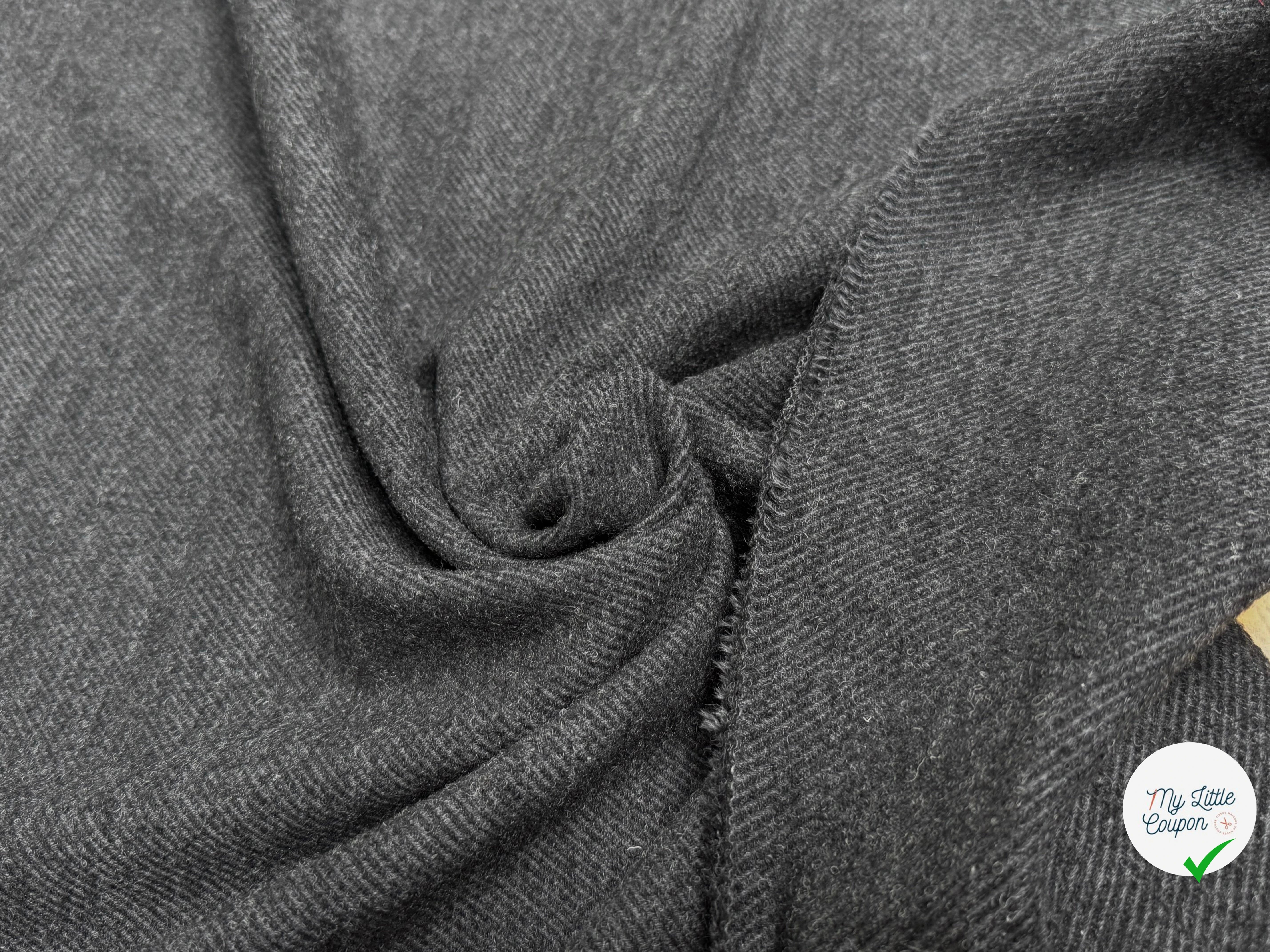 LAINAGE MANTEAU LOURD STRIÉ ANTHRACITE - My Little Coupon