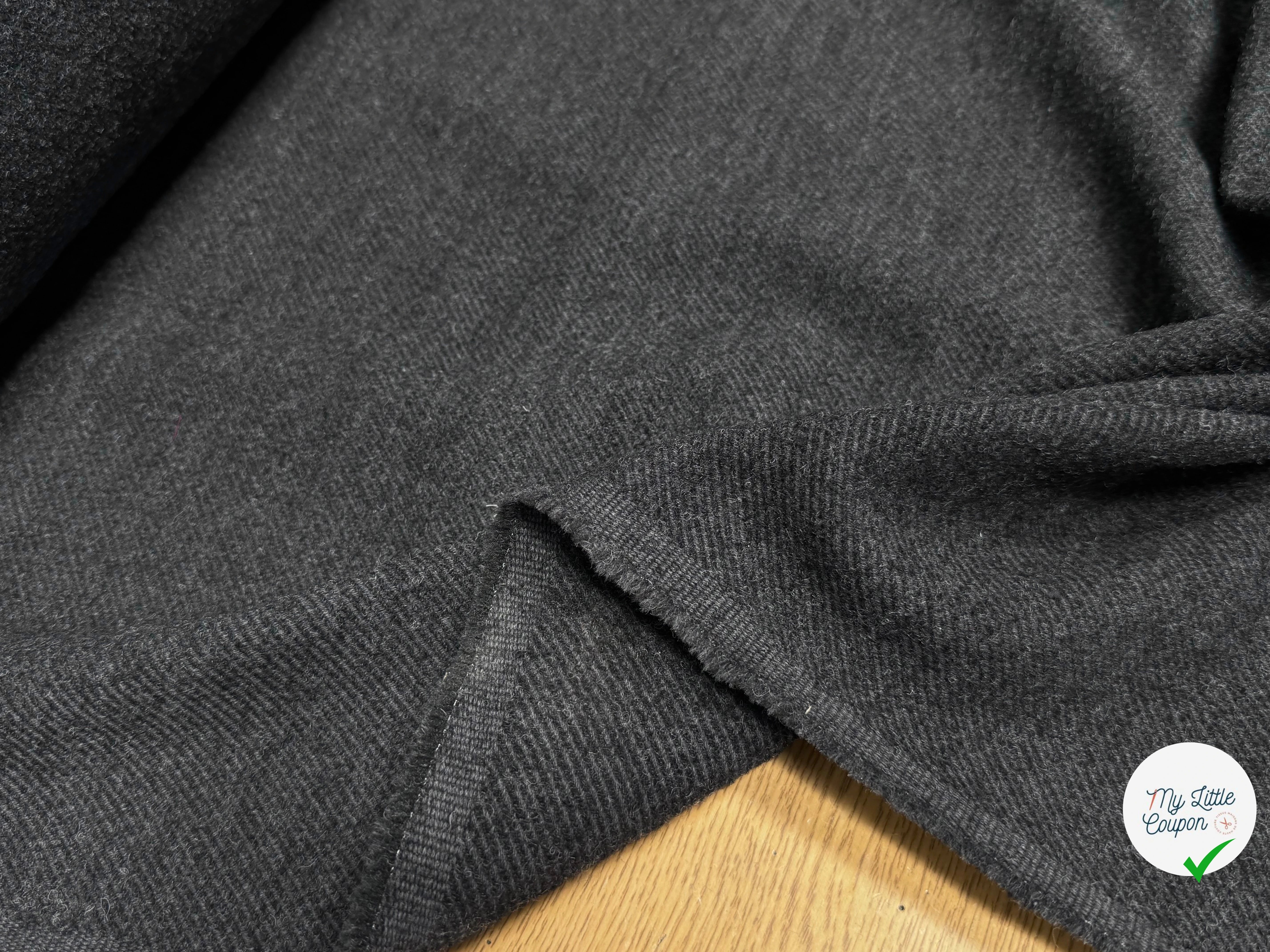 LAINAGE MANTEAU LOURD STRIÉ ANTHRACITE - My Little Coupon