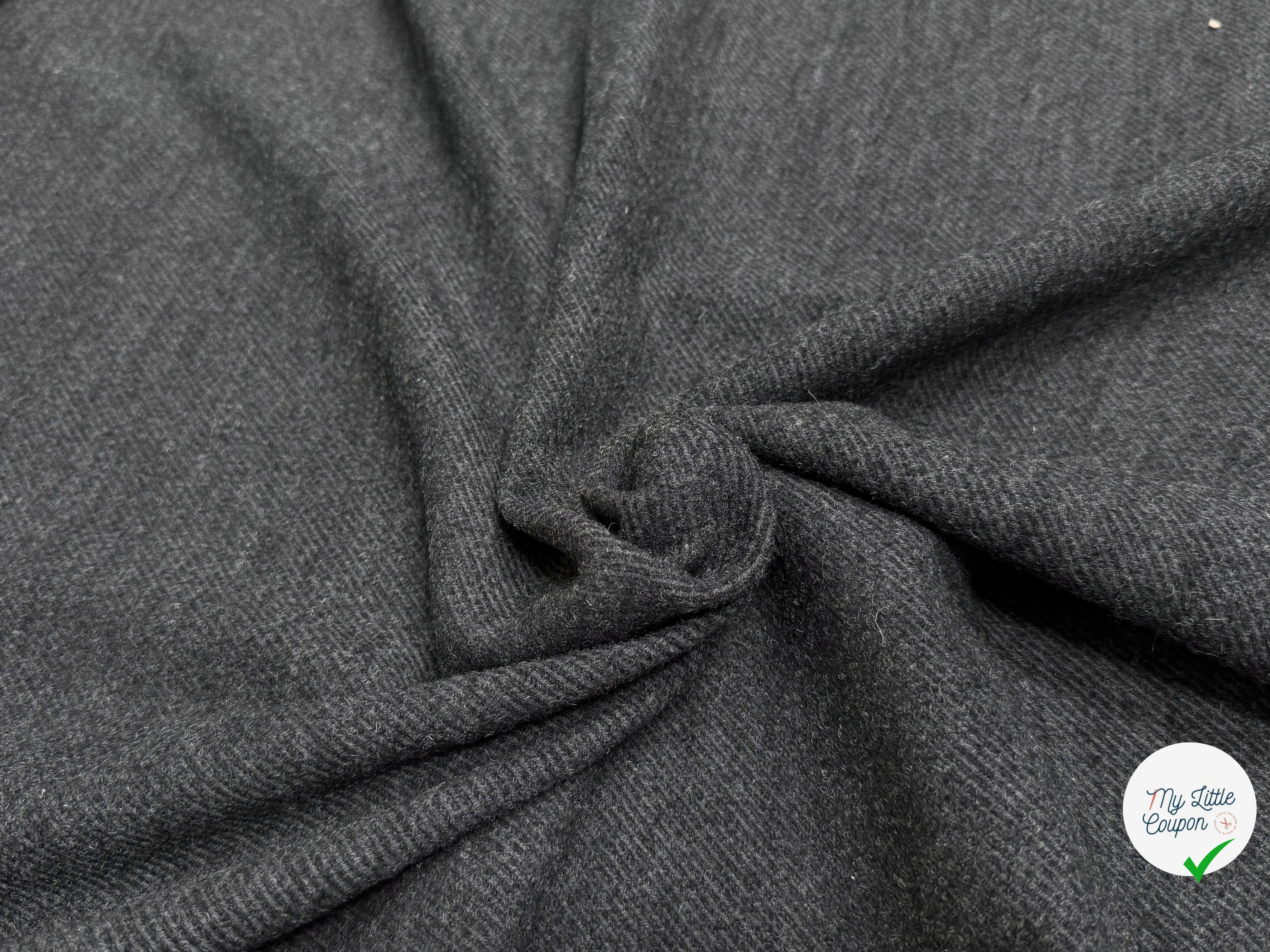 LAINAGE MANTEAU LOURD STRIÉ ANTHRACITE - My Little Coupon