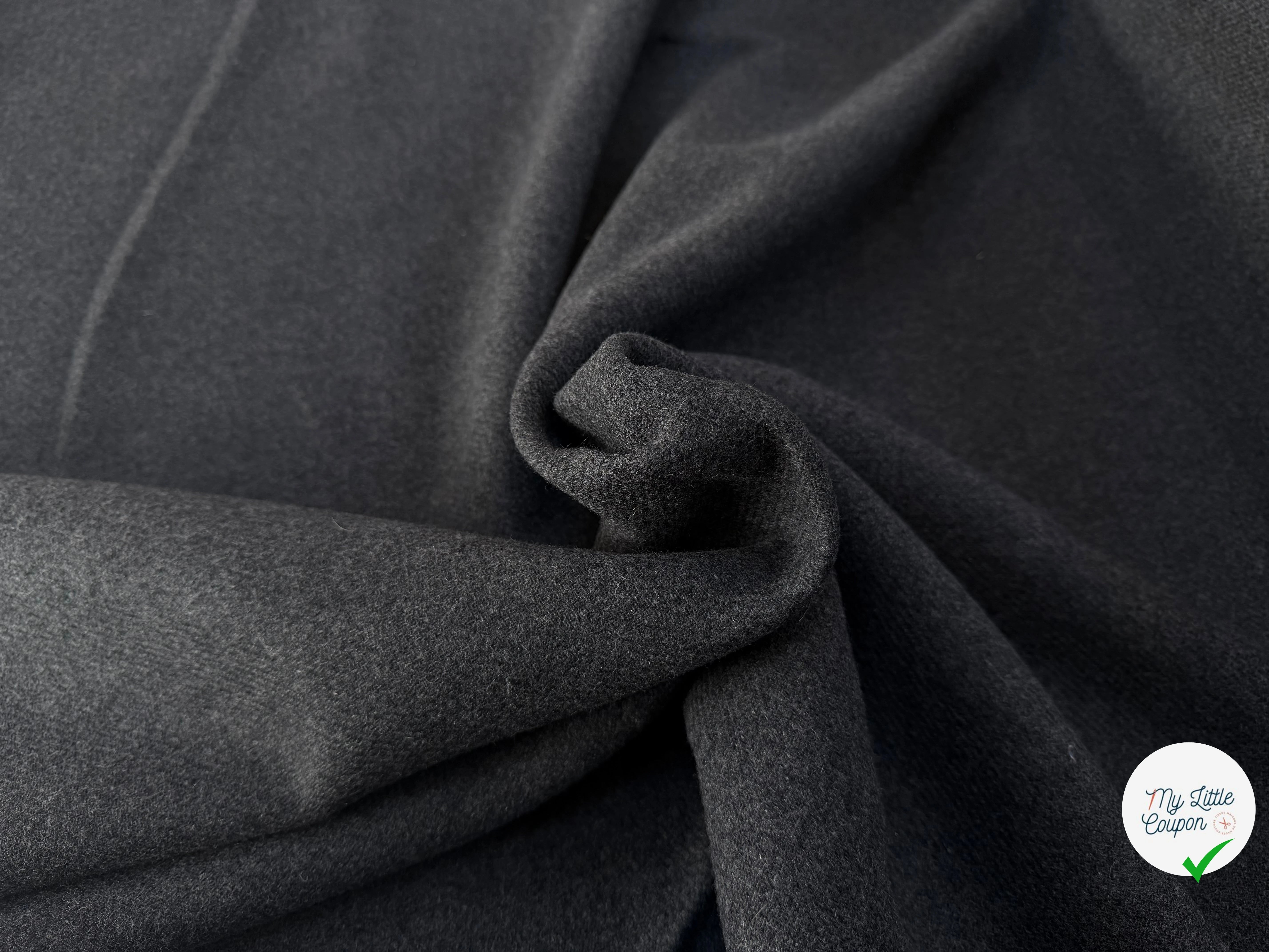 LAINAGE MANTEAU MANTECO GRIS FONCÉ 70% LAINE - My Little Coupon