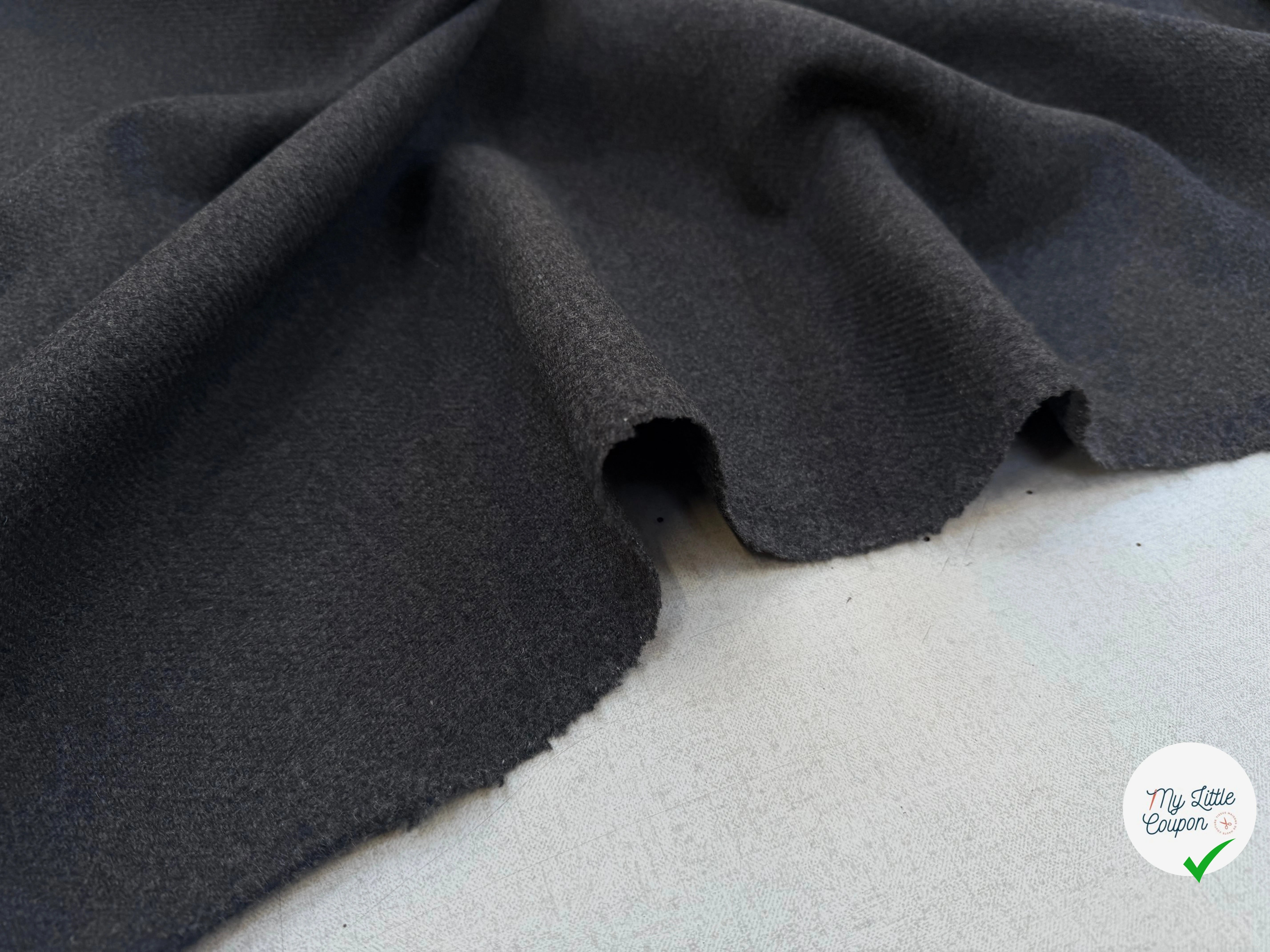 LAINAGE MANTEAU MANTECO GRIS FONCÉ 70% LAINE - My Little Coupon