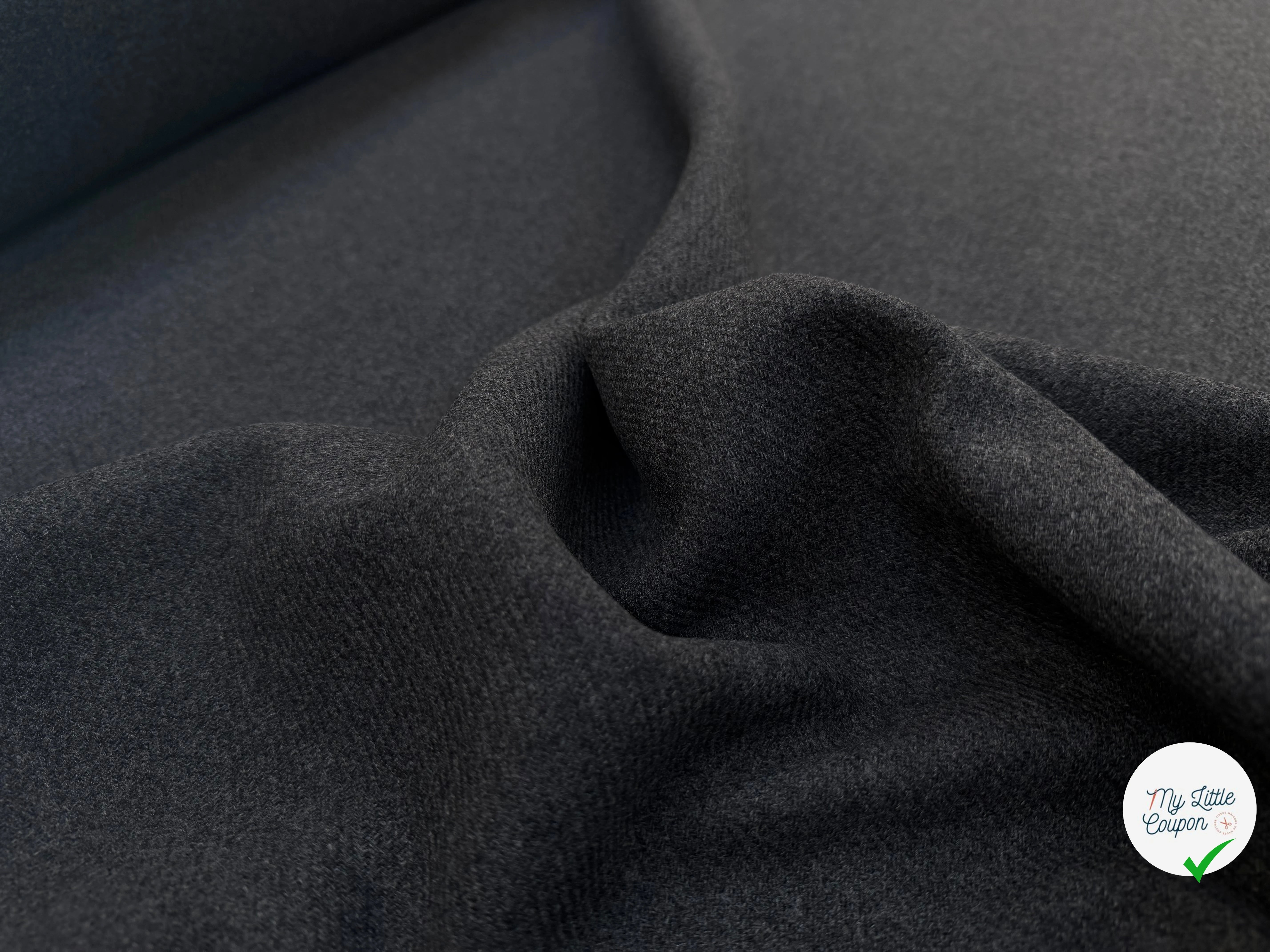 LAINAGE MANTEAU MANTECO GRIS FONCÉ 70% LAINE - My Little Coupon
