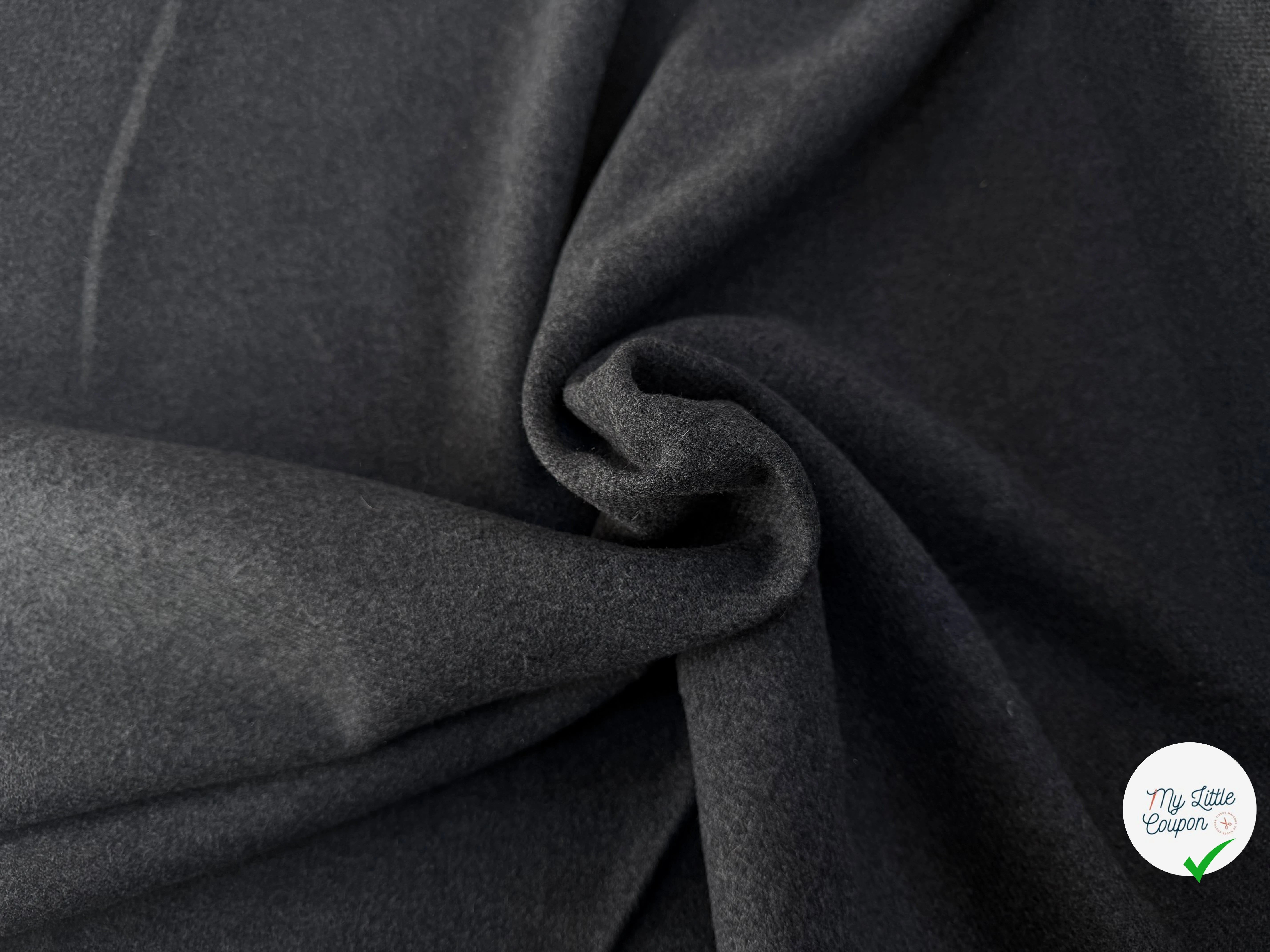 LAINAGE MANTEAU MANTECO GRIS FONCÉ 70% LAINE - My Little Coupon