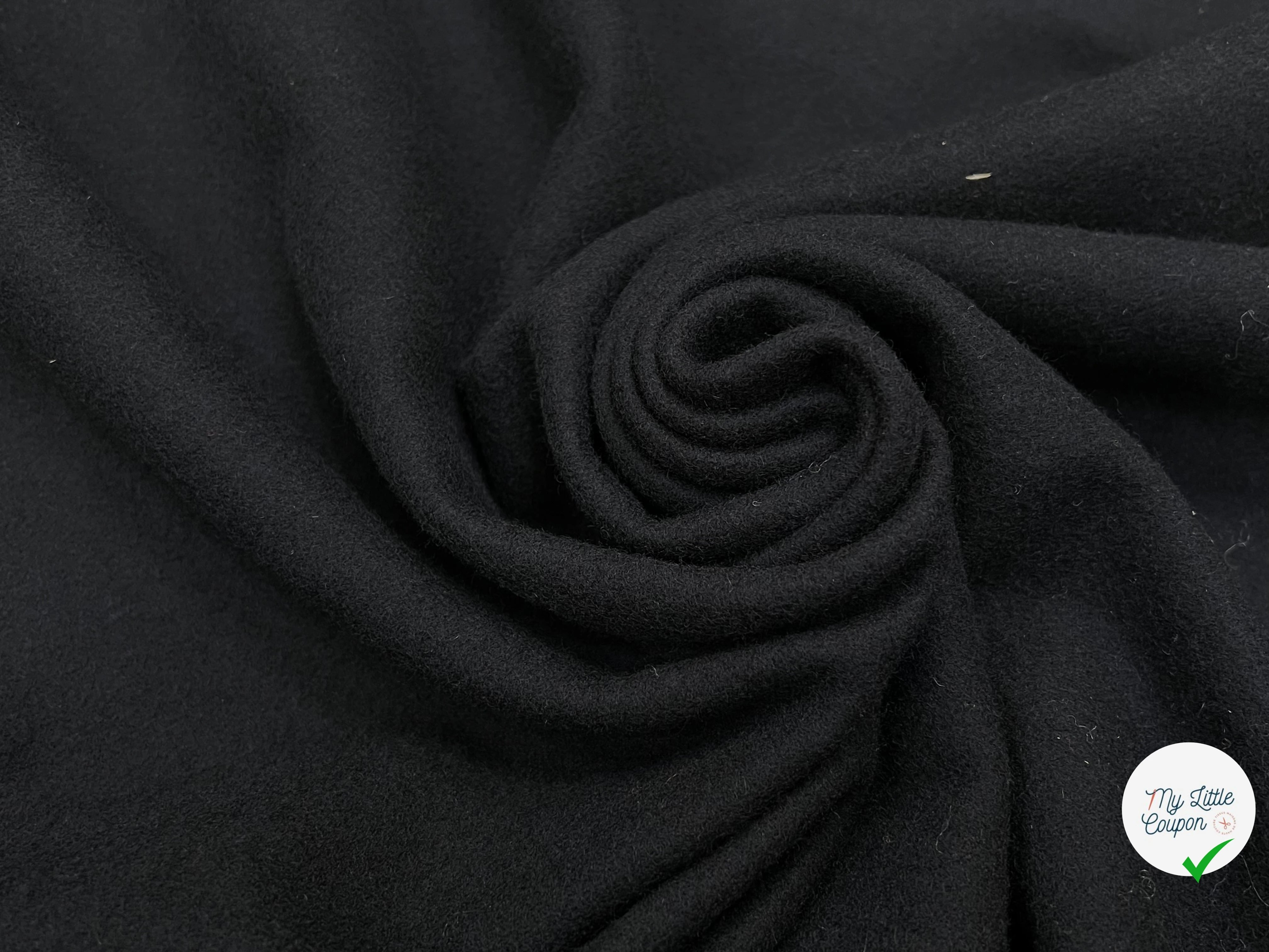 LAINAGE MANTEAU NOIR 150CM 100% LAINE - My Little Coupon
