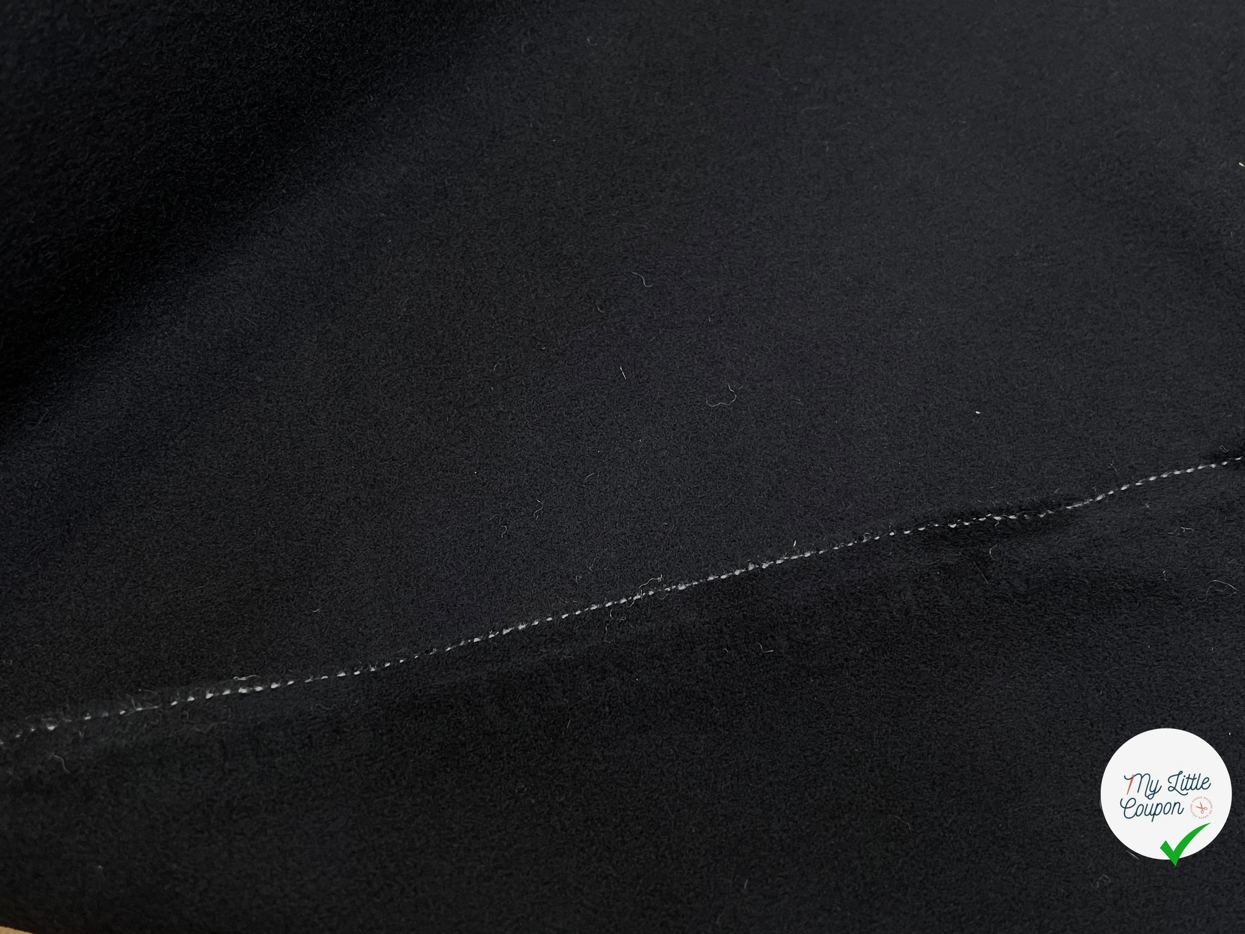 LAINAGE MANTEAU NOIR 150CM 100% LAINE - My Little Coupon