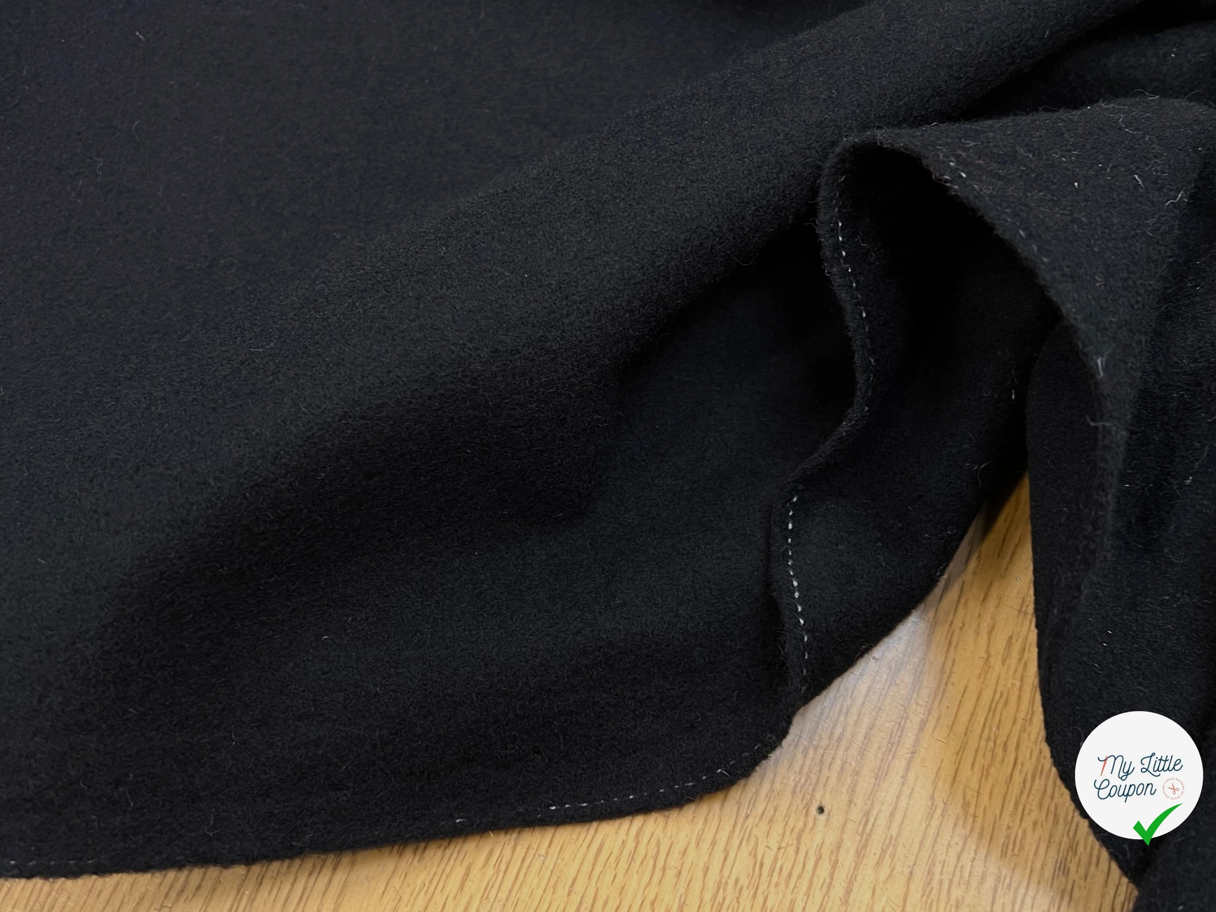 LAINAGE MANTEAU NOIR 150CM 100% LAINE - My Little Coupon
