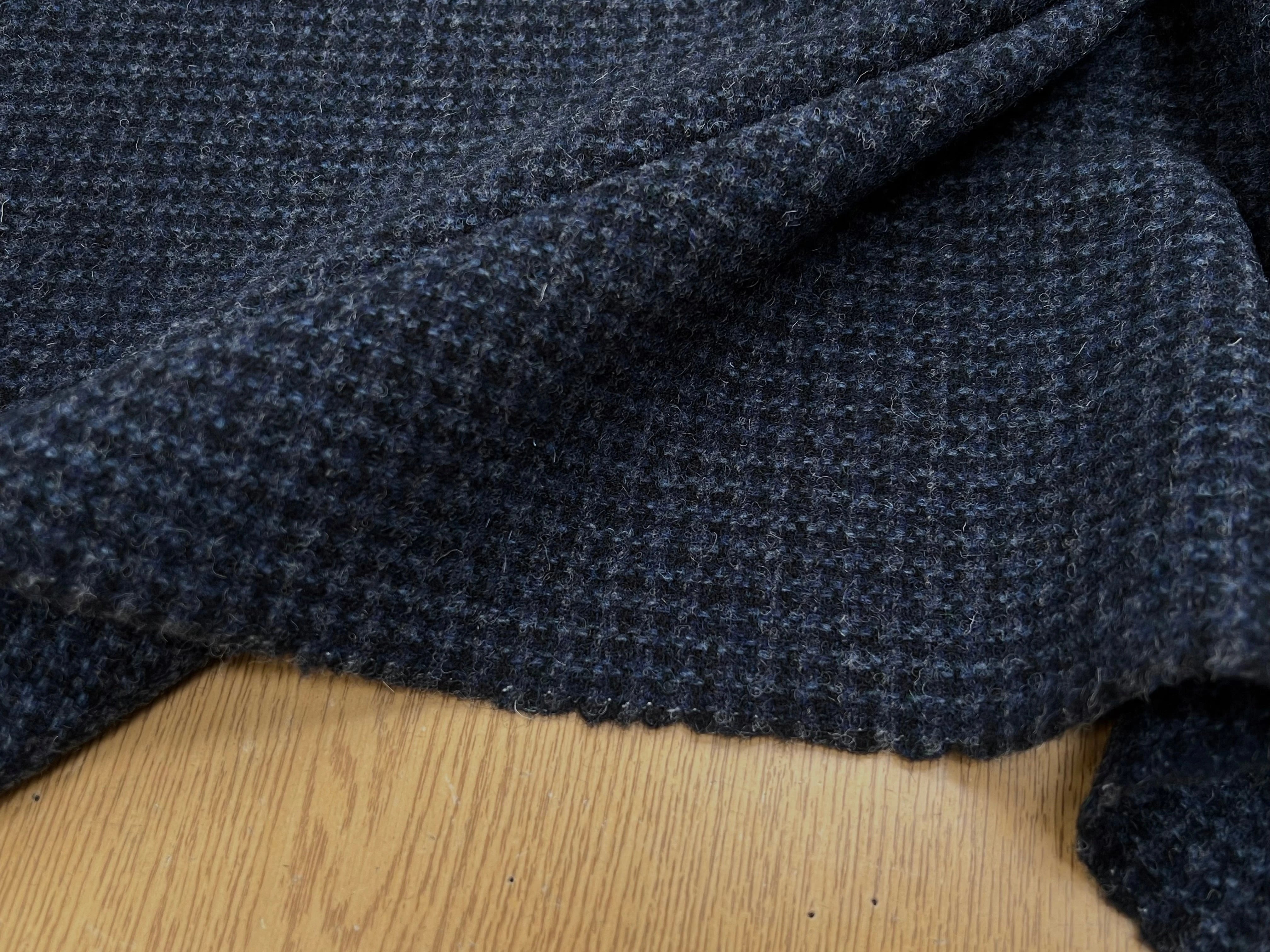 LAINAGE MANTEAU PETIT CARREAUX CHIC BLEU 100% LAINE 145CM - My Little Coupon