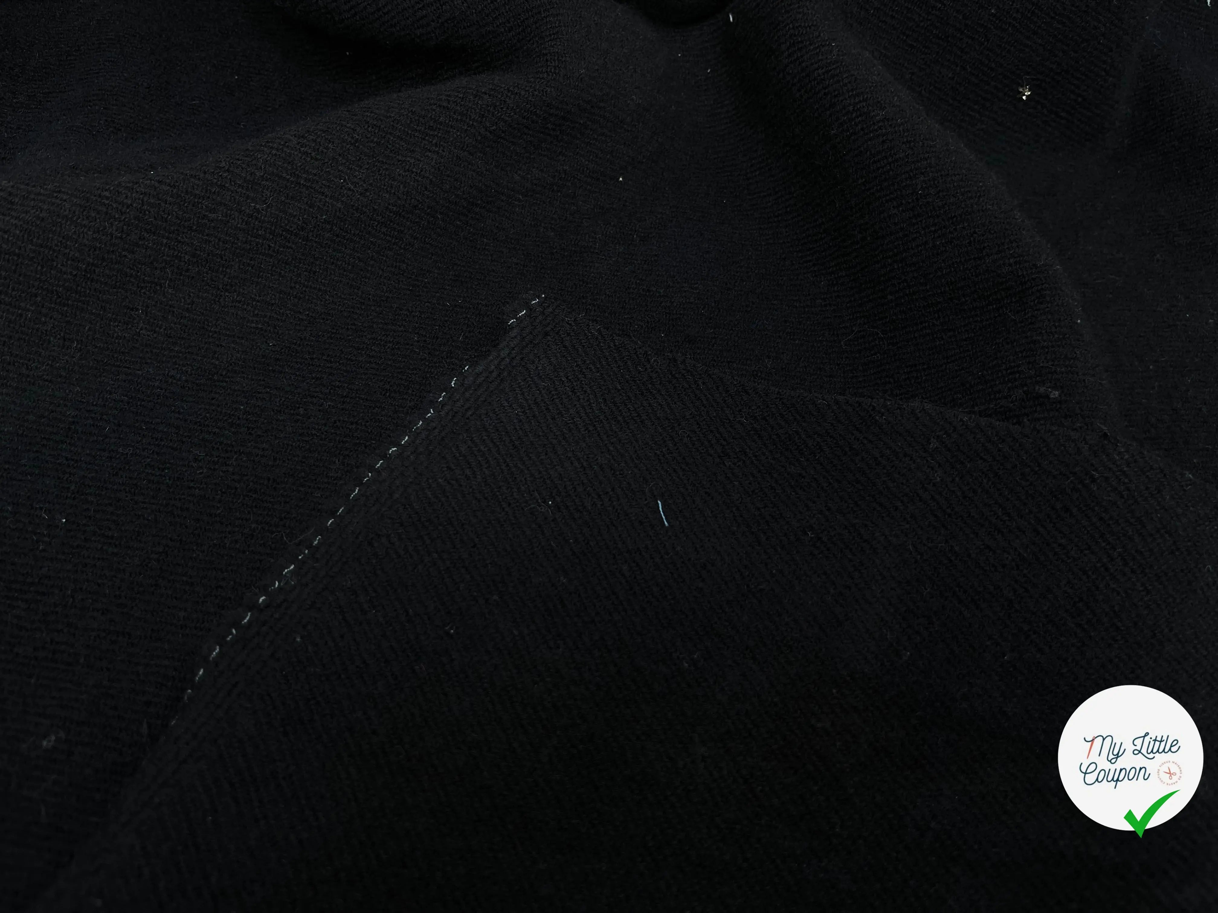 LAINAGE MANTEAU SERGÉ NOIR - My Little Coupon