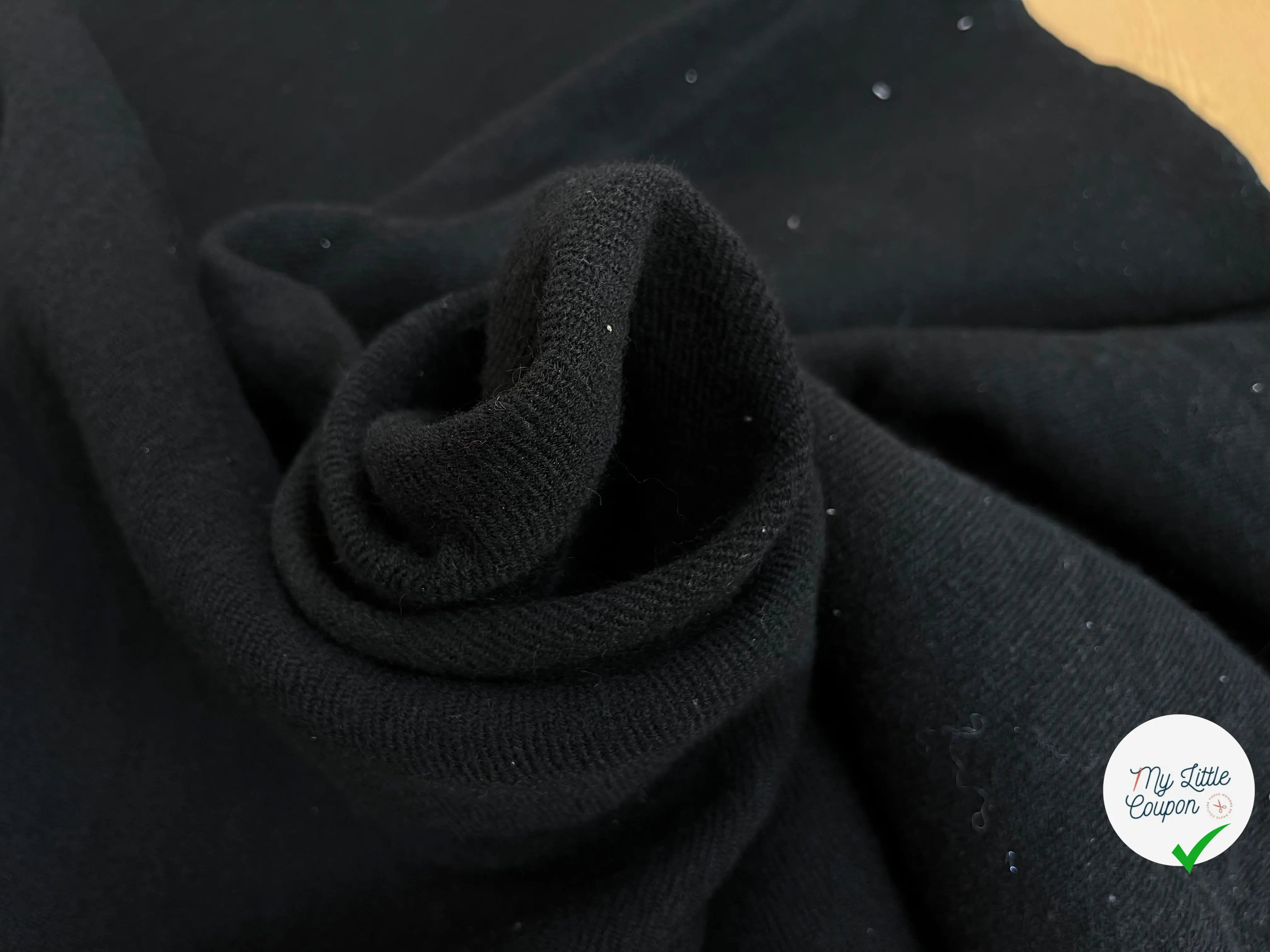 LAINAGE MANTEAU SERGÉ NOIR - My Little Coupon