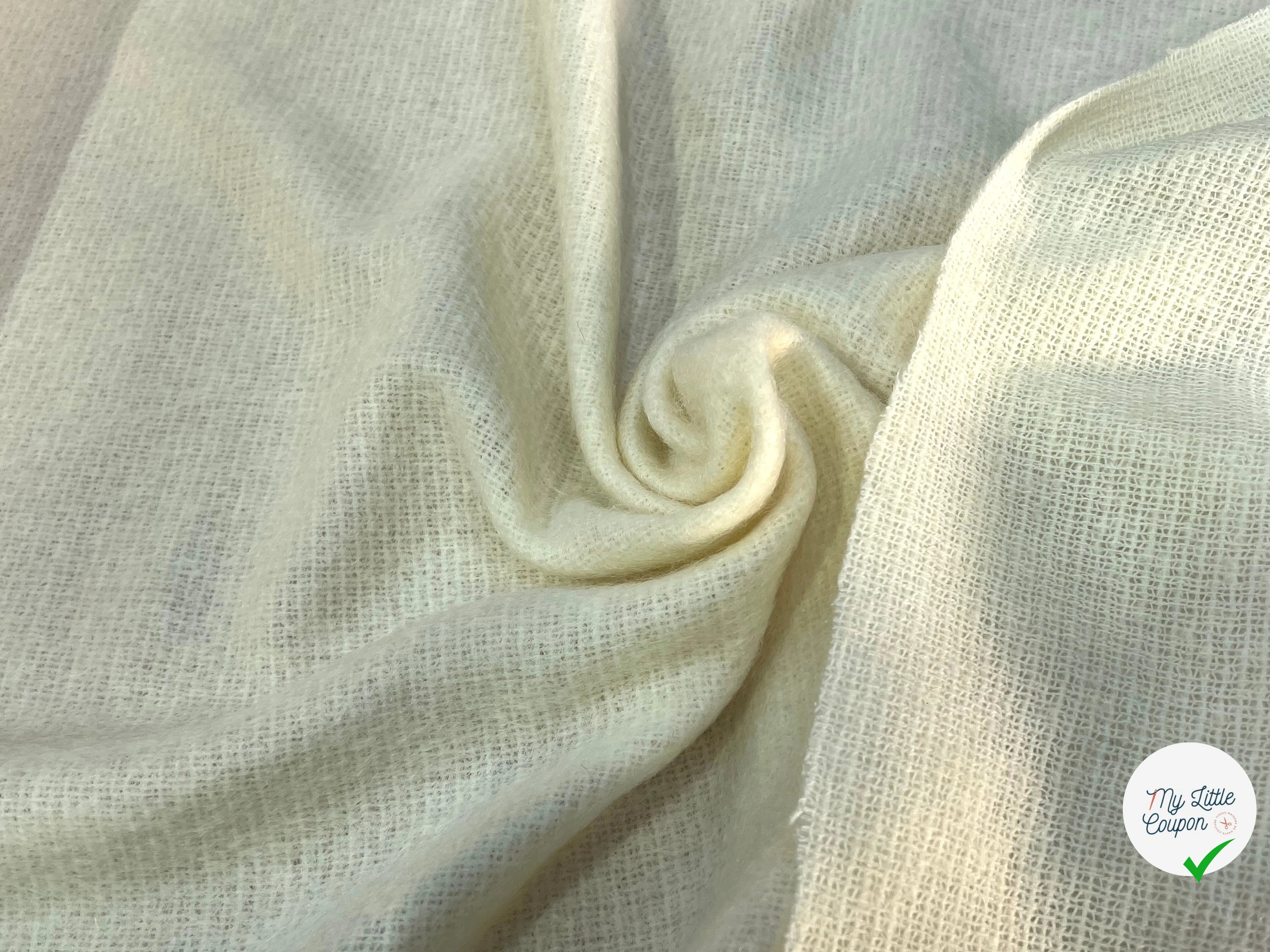 LAINAGE MOHAIR ET LAINE VIERGE BLANC CASSÉ ULTRA CHIC - My Little Coupon
