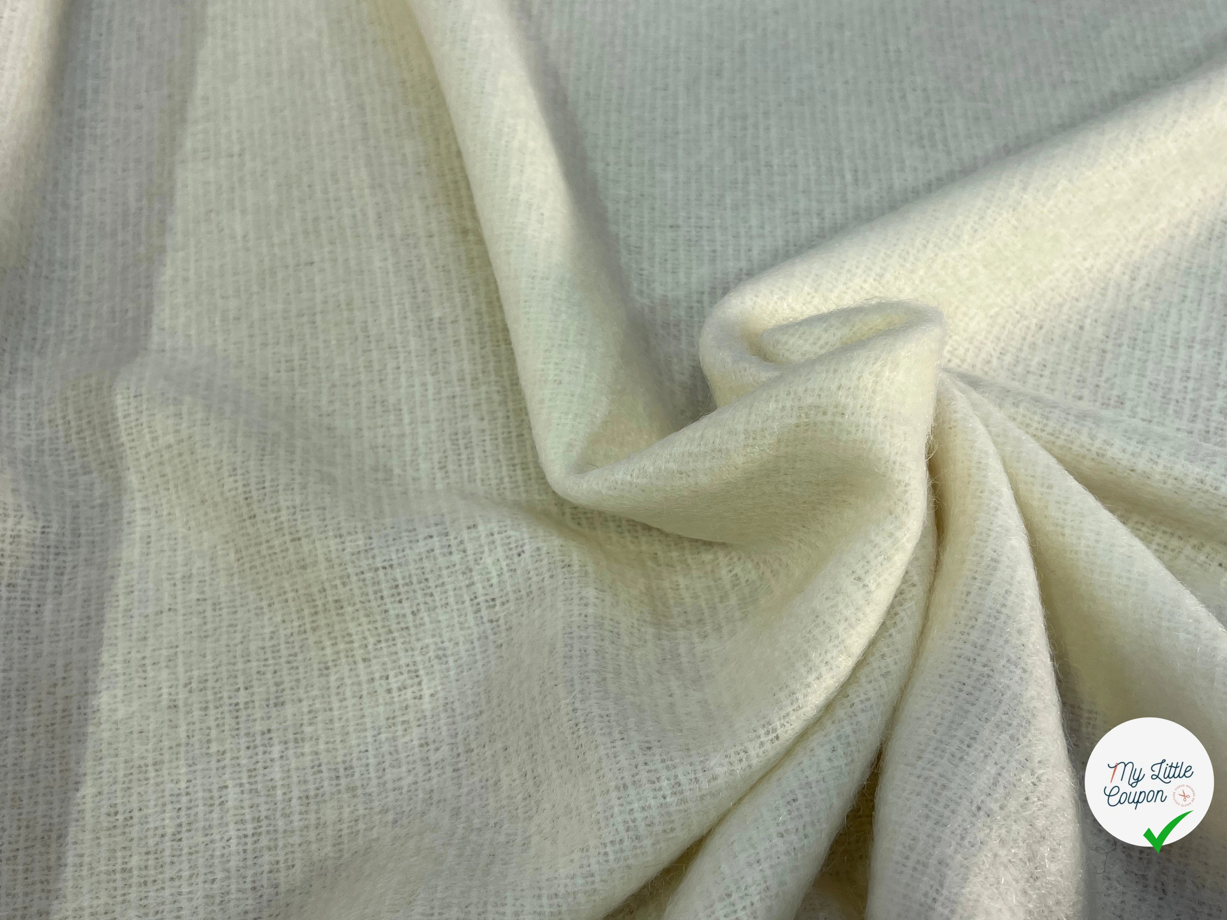 LAINAGE MOHAIR ET LAINE VIERGE BLANC CASSÉ ULTRA CHIC - My Little Coupon