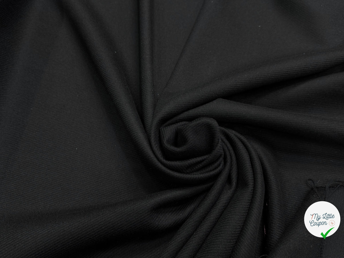 LAINAGE SERGÉ NOIR DOUX AU TOUCHER 100% LAINE - My Little Coupon