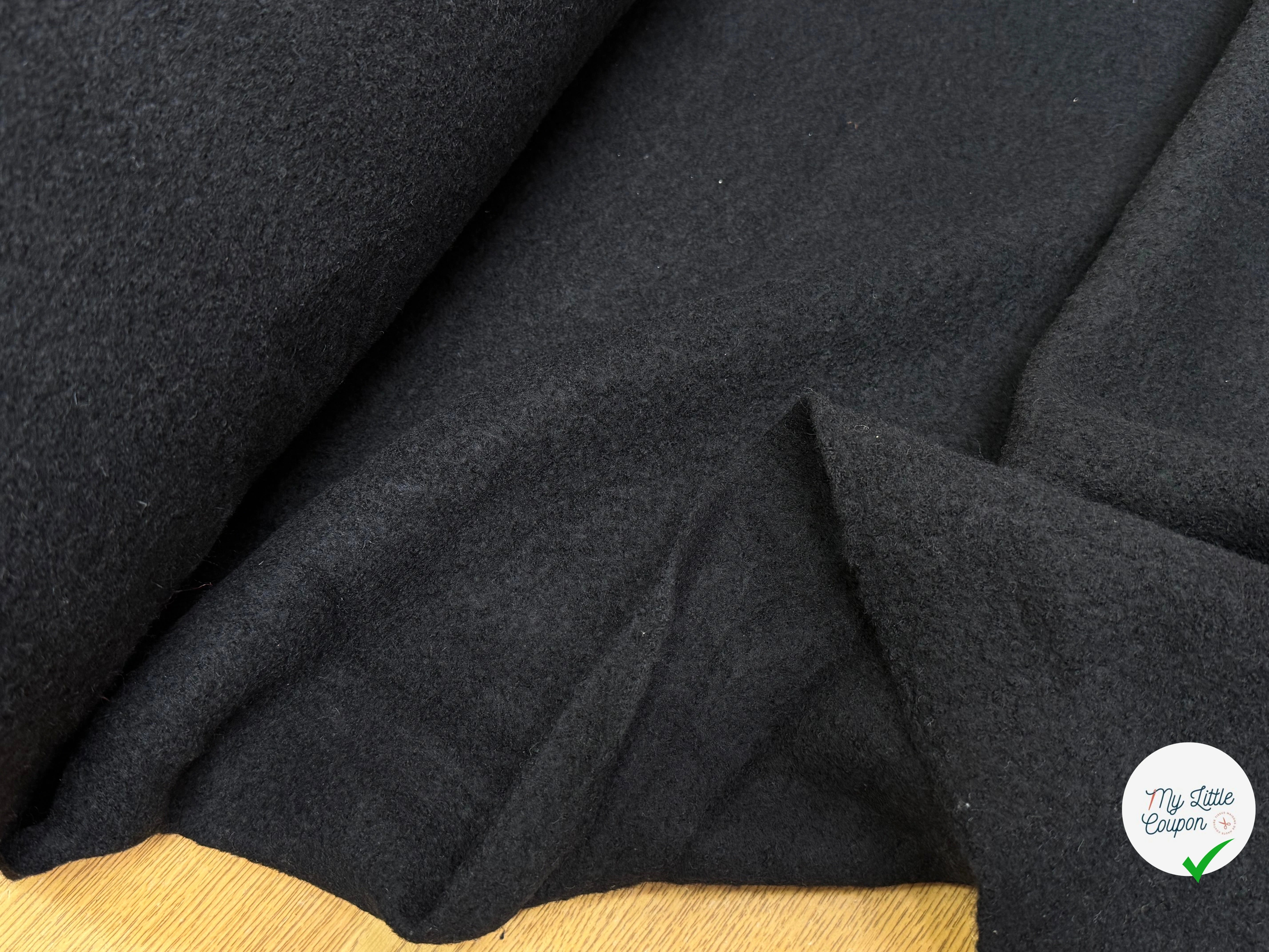 LAINE BOUILLIE NOIR STRETCH - My Little Coupon