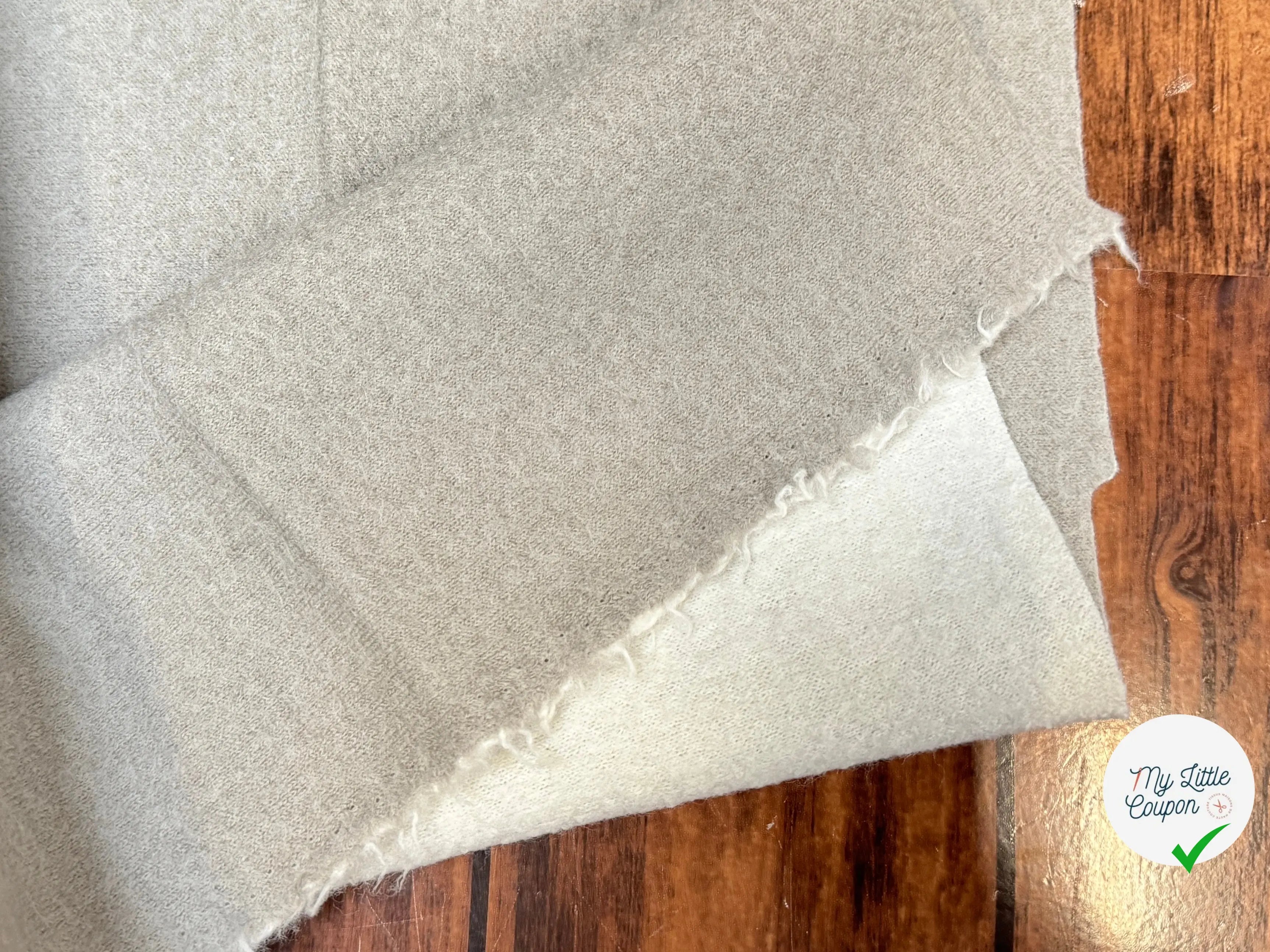 LAINE BOUILLIE RÉVERSIBLE BEIGE / BLANC CASSÉ - My Little Coupon