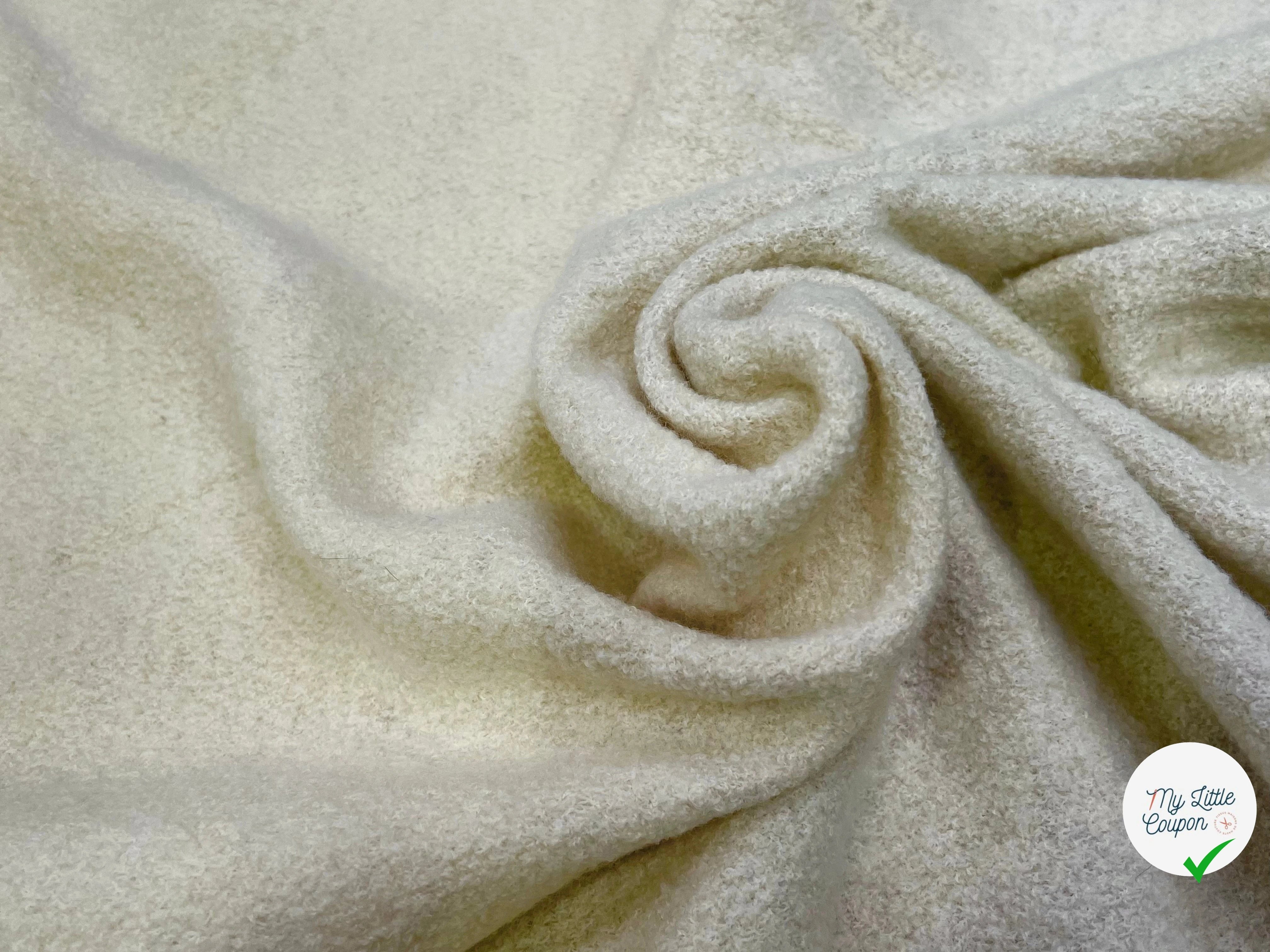 LAINE BOUILLIE TRICOT ÉCRU ULTRA STRETCH 120CM 100% LAINE - My Little Coupon