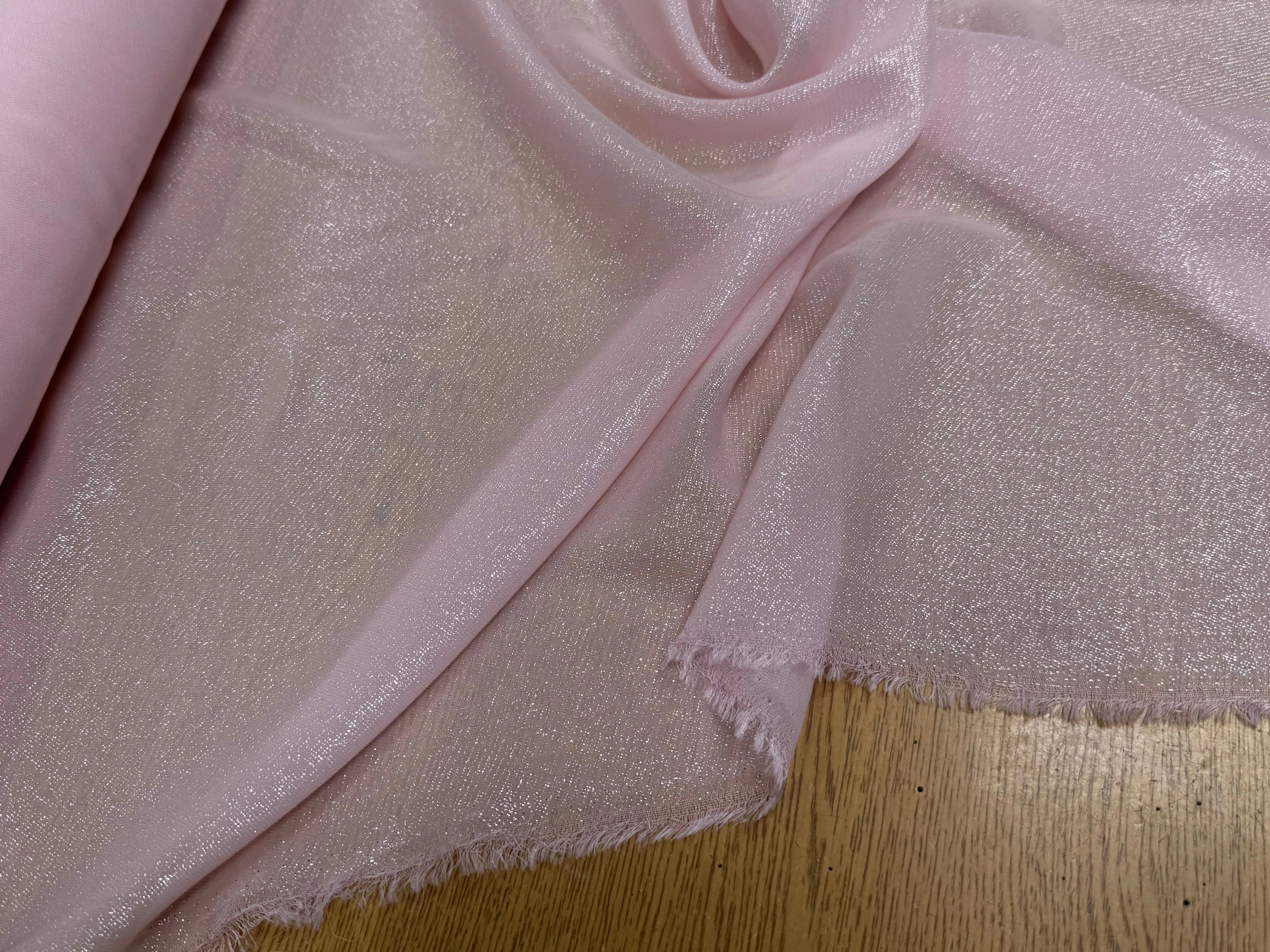 LAMÉ VISCOSE ROSE BARBE À PAPA - My Little Coupon