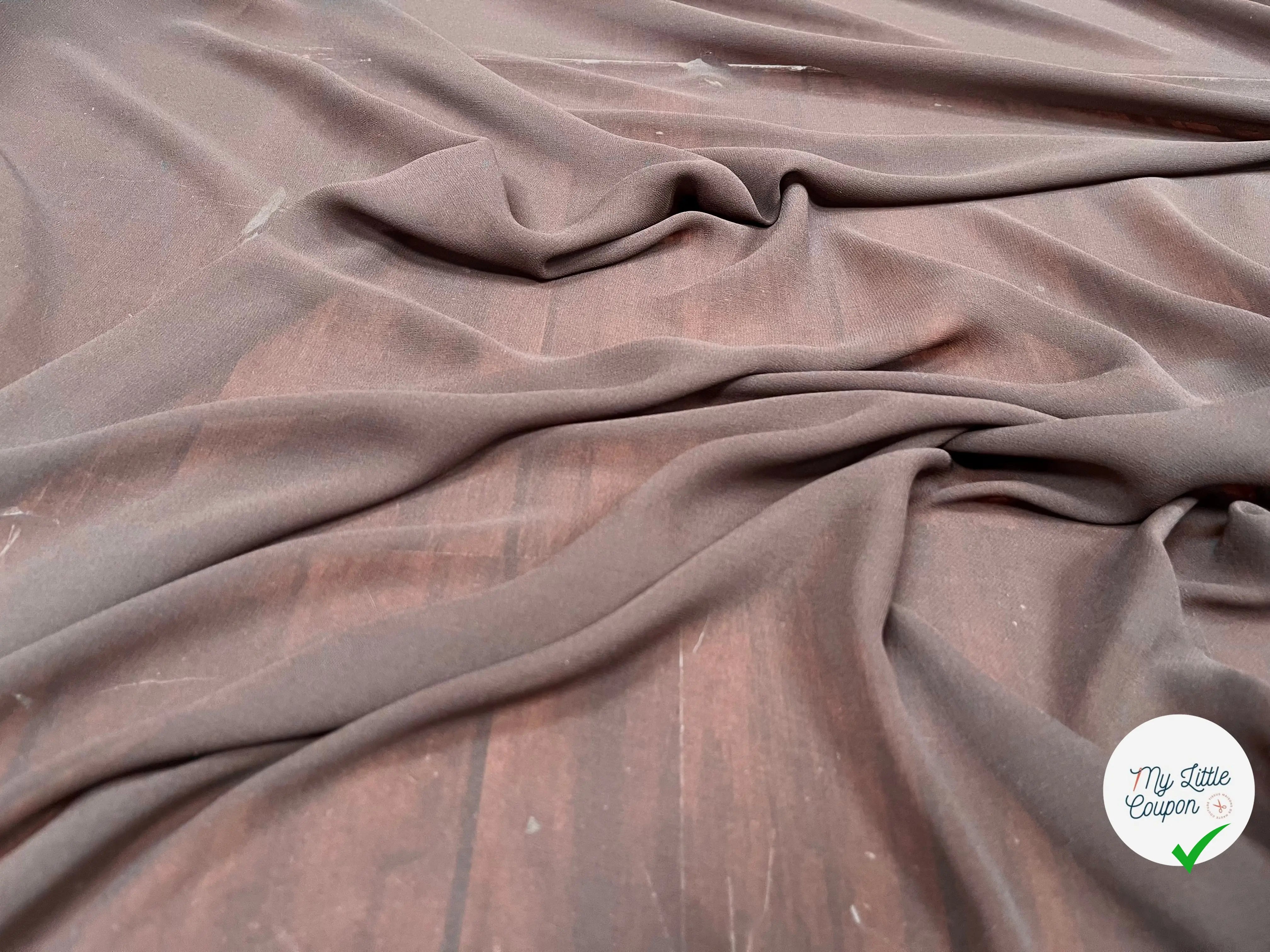 LIGHT SILK GEORGETTE, Kohl Brown - My Little Coupon