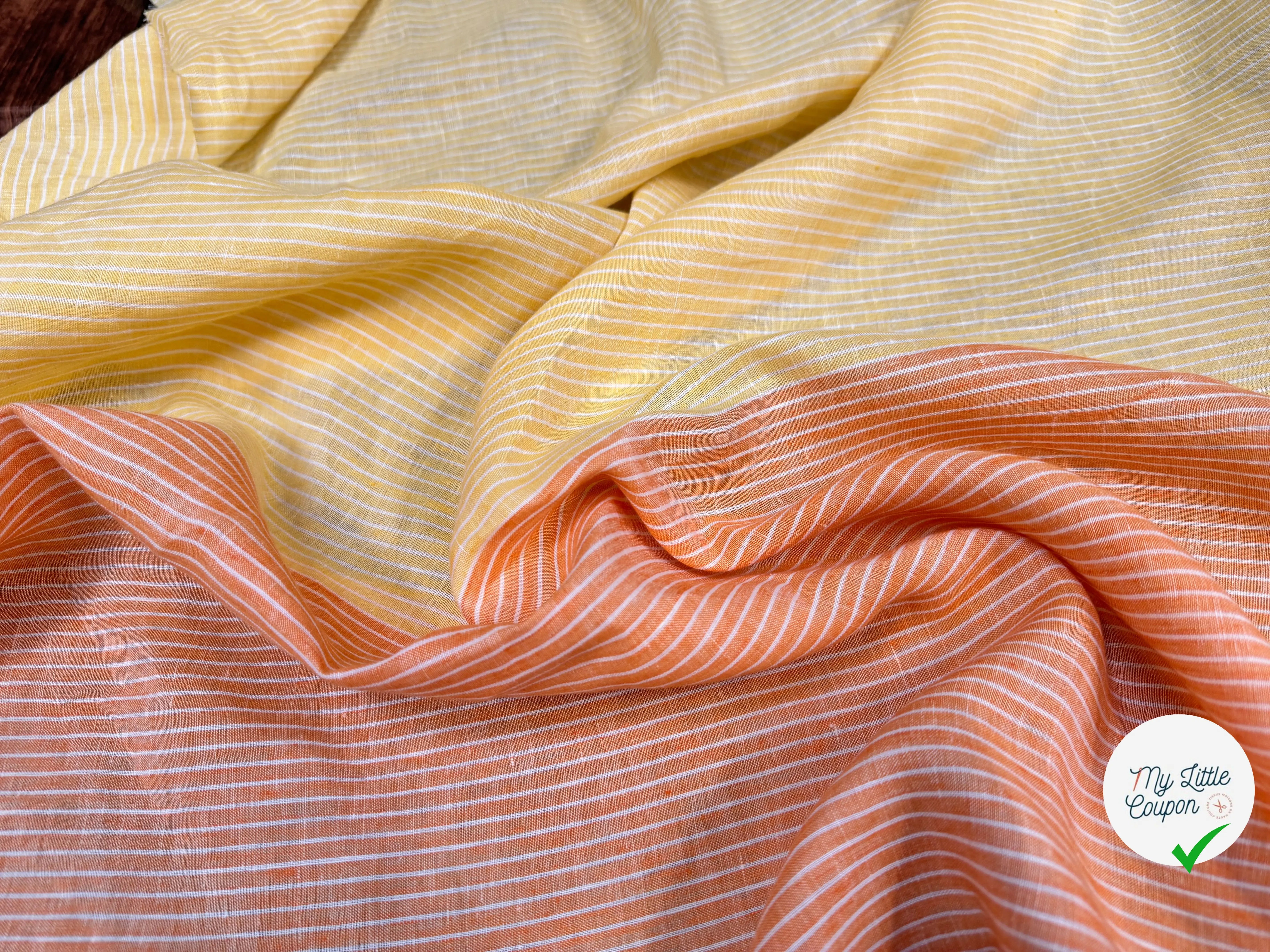 LIN RAYURES ORANGE JAUNE - My Little Coupon