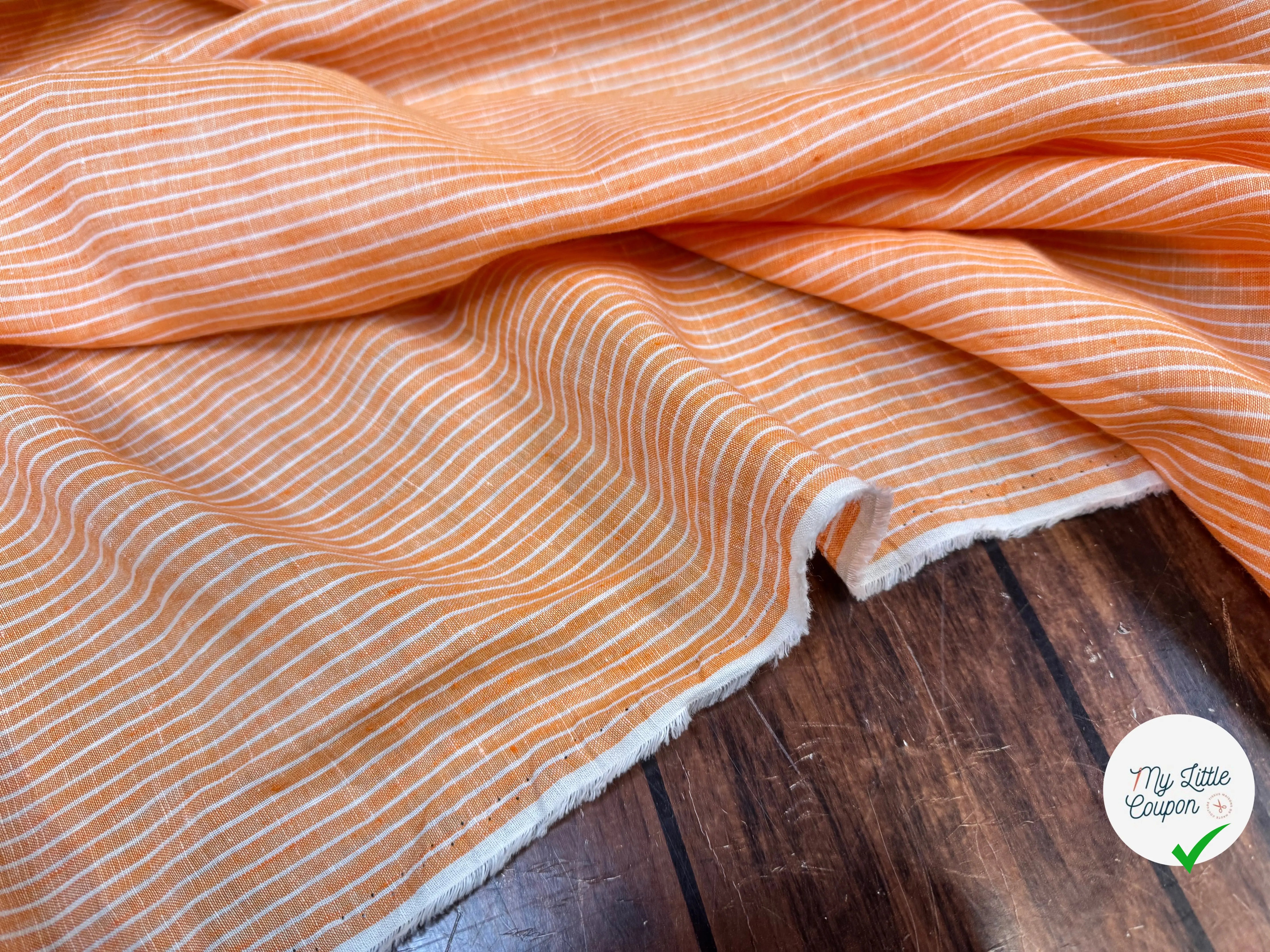 LIN RAYURES ORANGE JAUNE - My Little Coupon