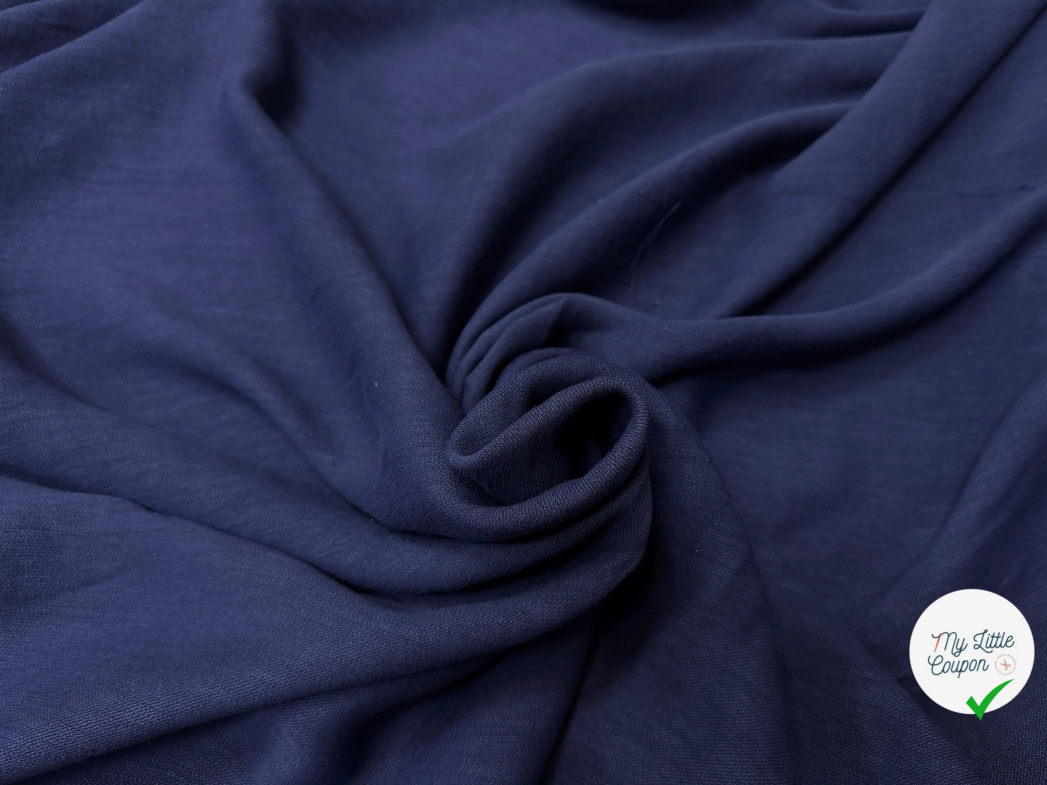 LIN VISCOSE BLEU MARINE - My Little Coupon