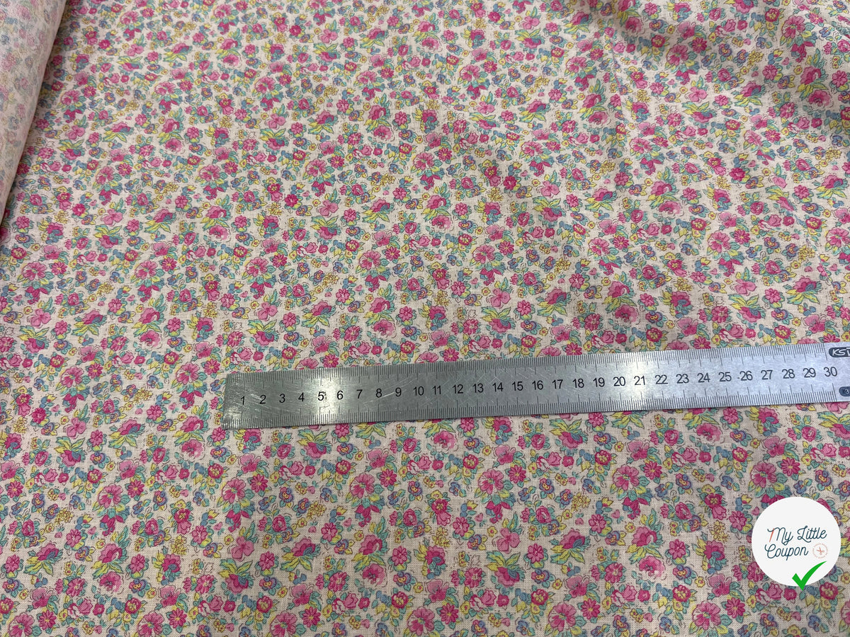LIN VISCOSE DOUCE FLUIDE ESPRIT LIBERTY JOLIES PETITES FLEURS MULTICO 65% LIN - My Little Coupon