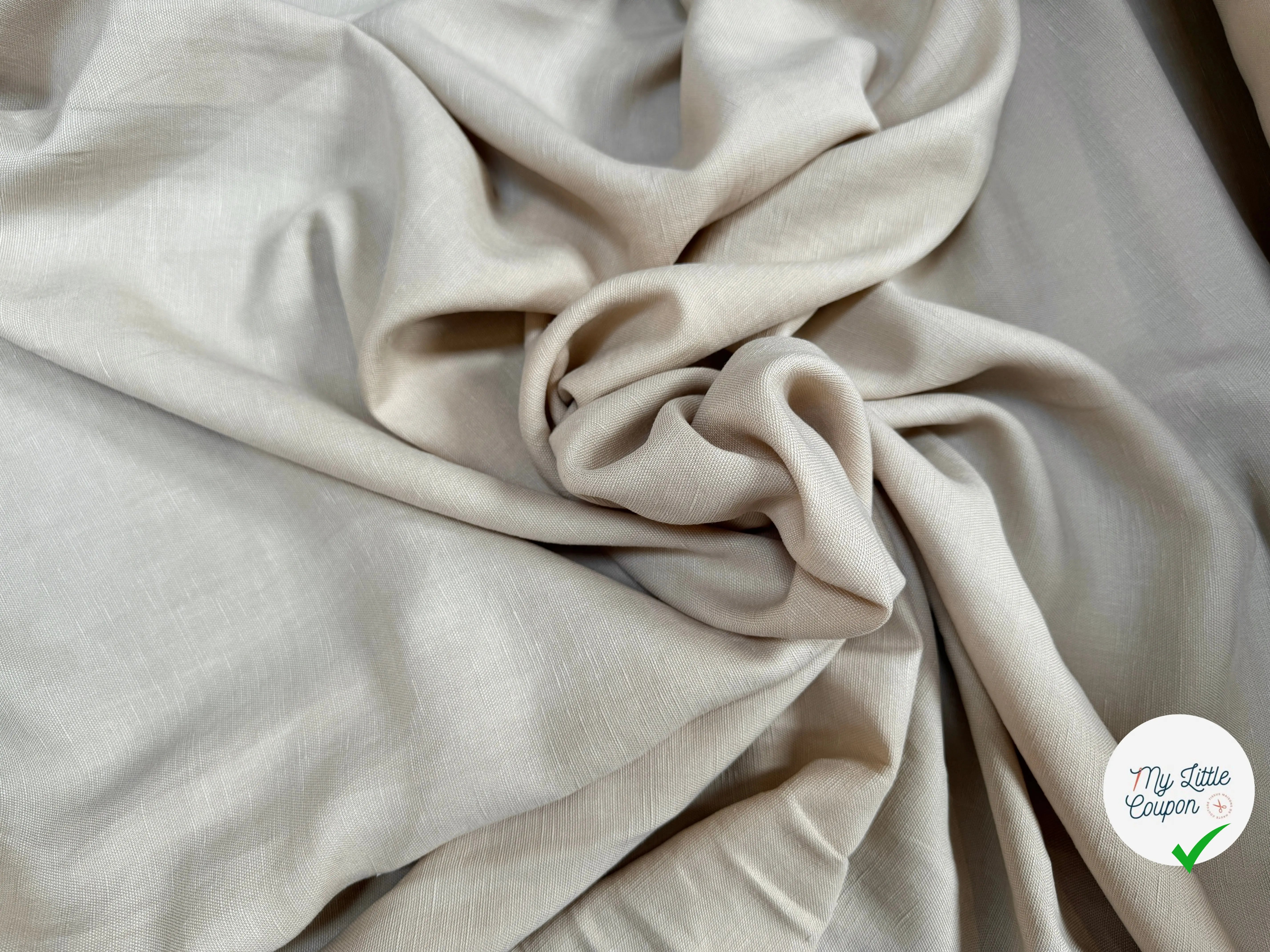 LIN VISCOSE FLAMMÉ NATUREL - My Little Coupon