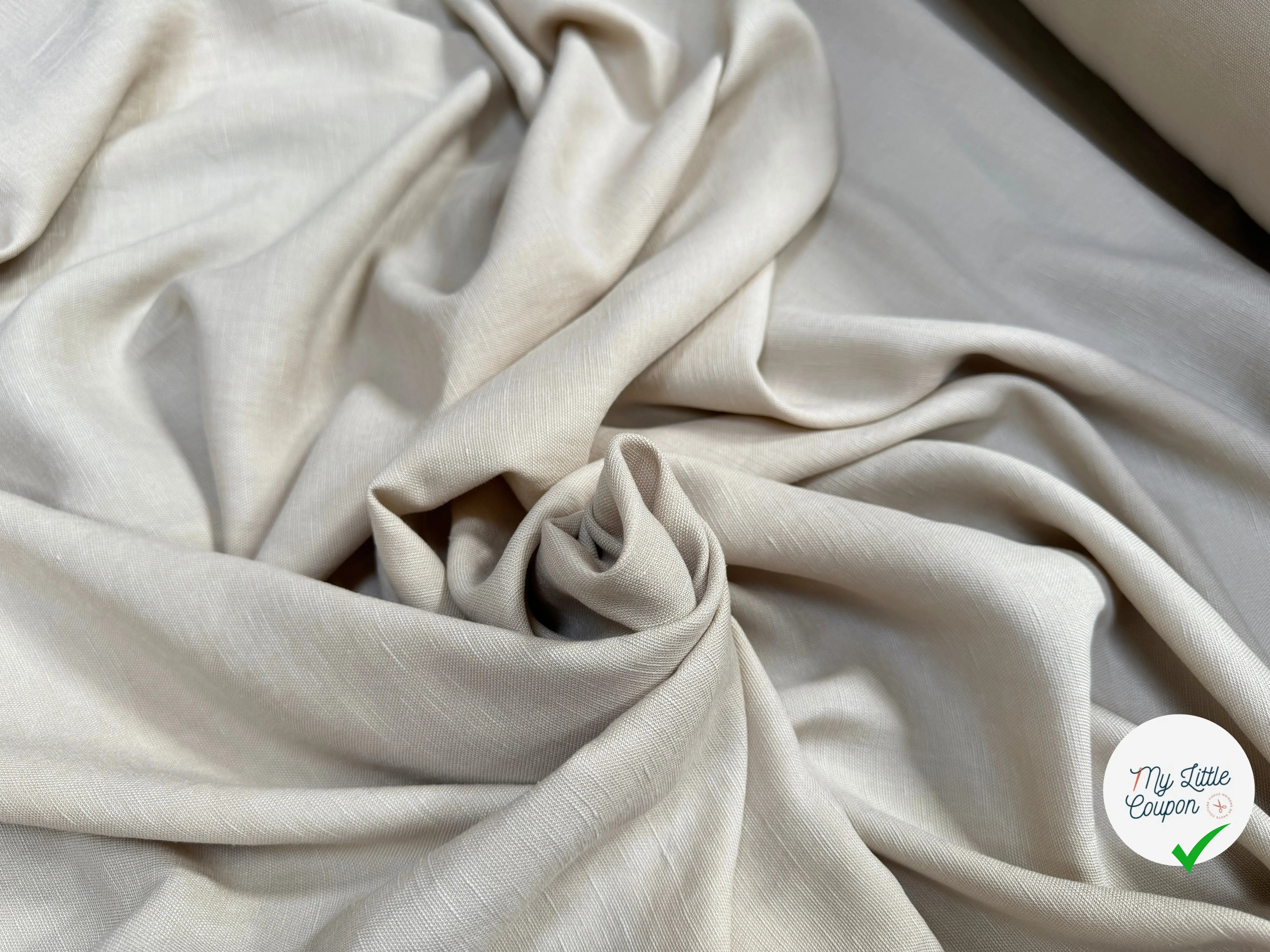 LIN VISCOSE FLAMMÉ NATUREL - My Little Coupon