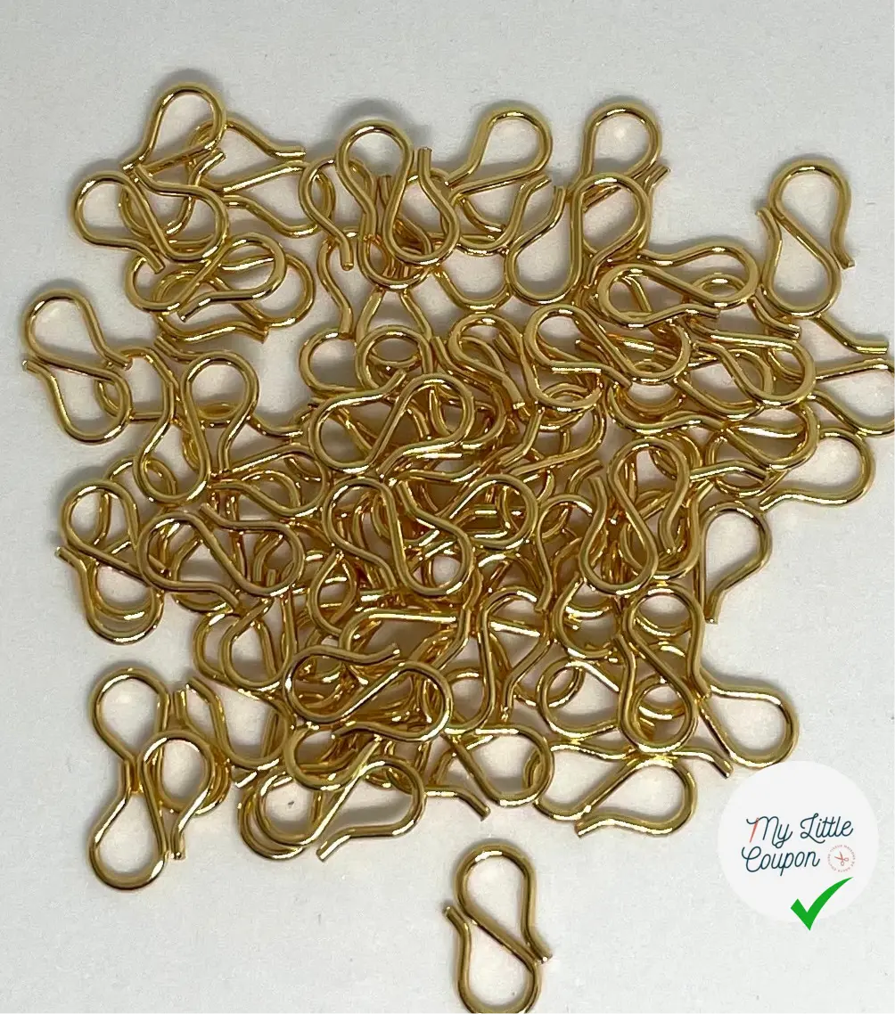 LOT DE 2 ATTACHES EN S DORE 13MM - My Little Coupon