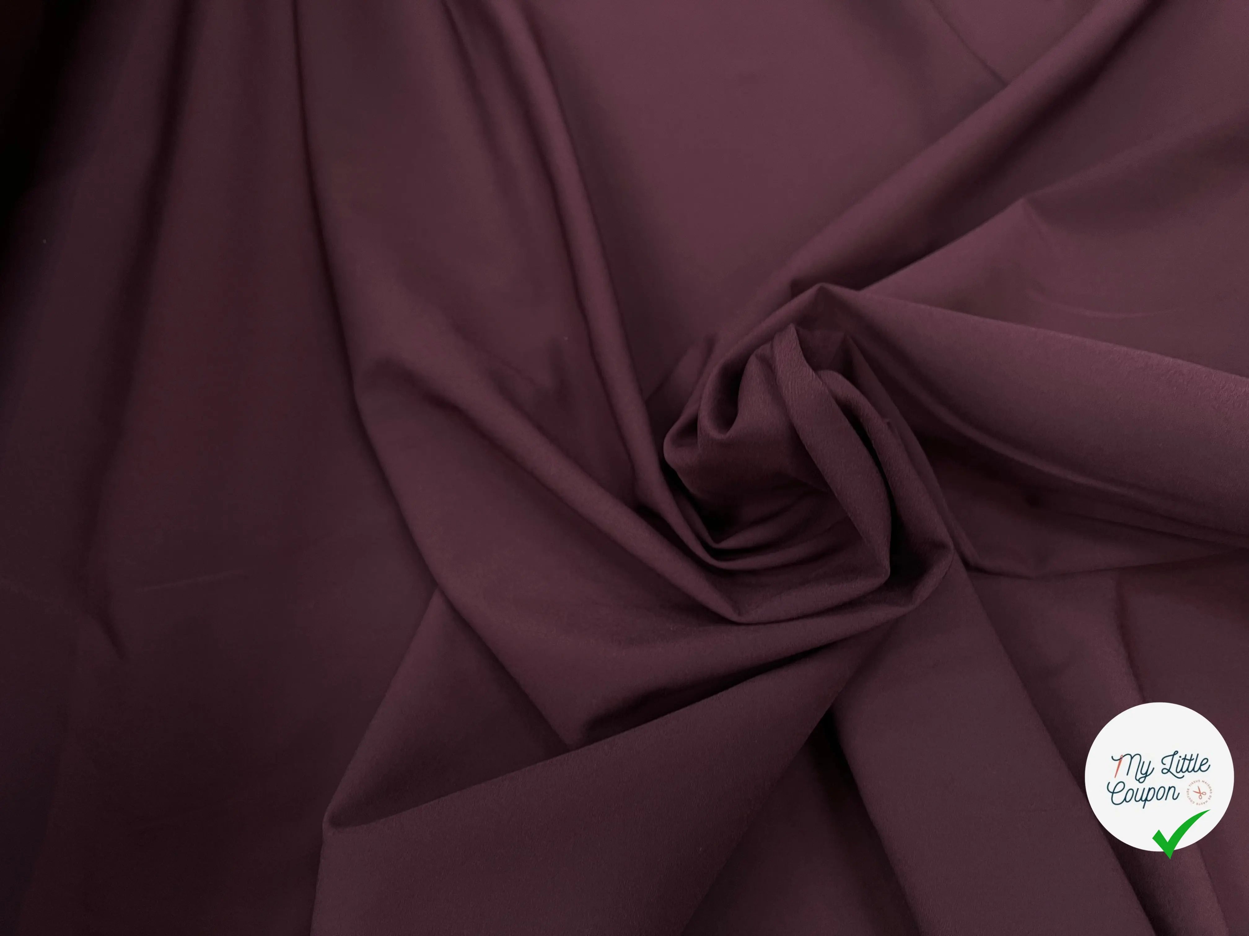 MAILLE BISTRETCH TECNICO BURGUNDY 10% ELASTHANNE - My Little Coupon