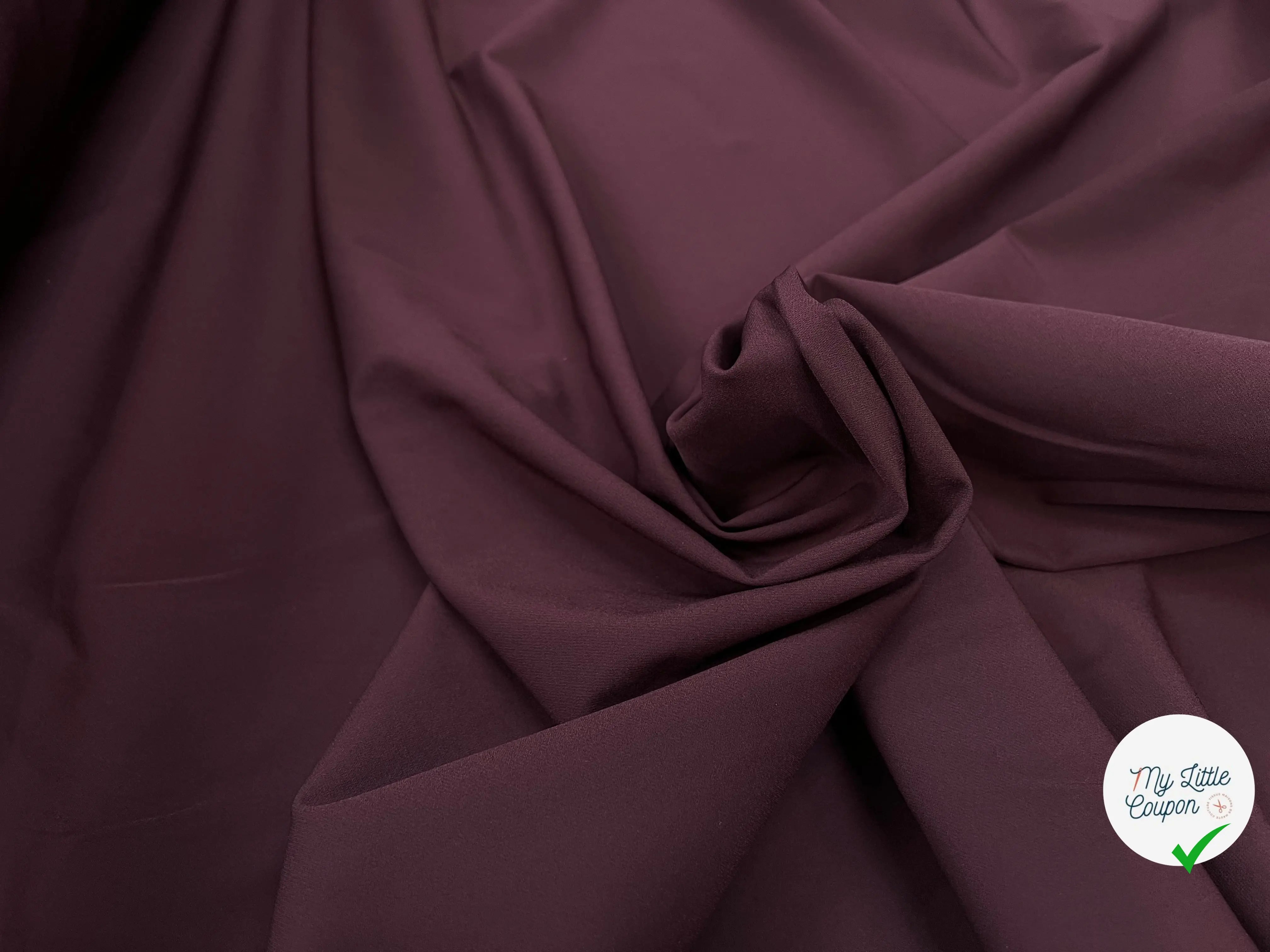 MAILLE BISTRETCH TECNICO BURGUNDY 10% ELASTHANNE - My Little Coupon