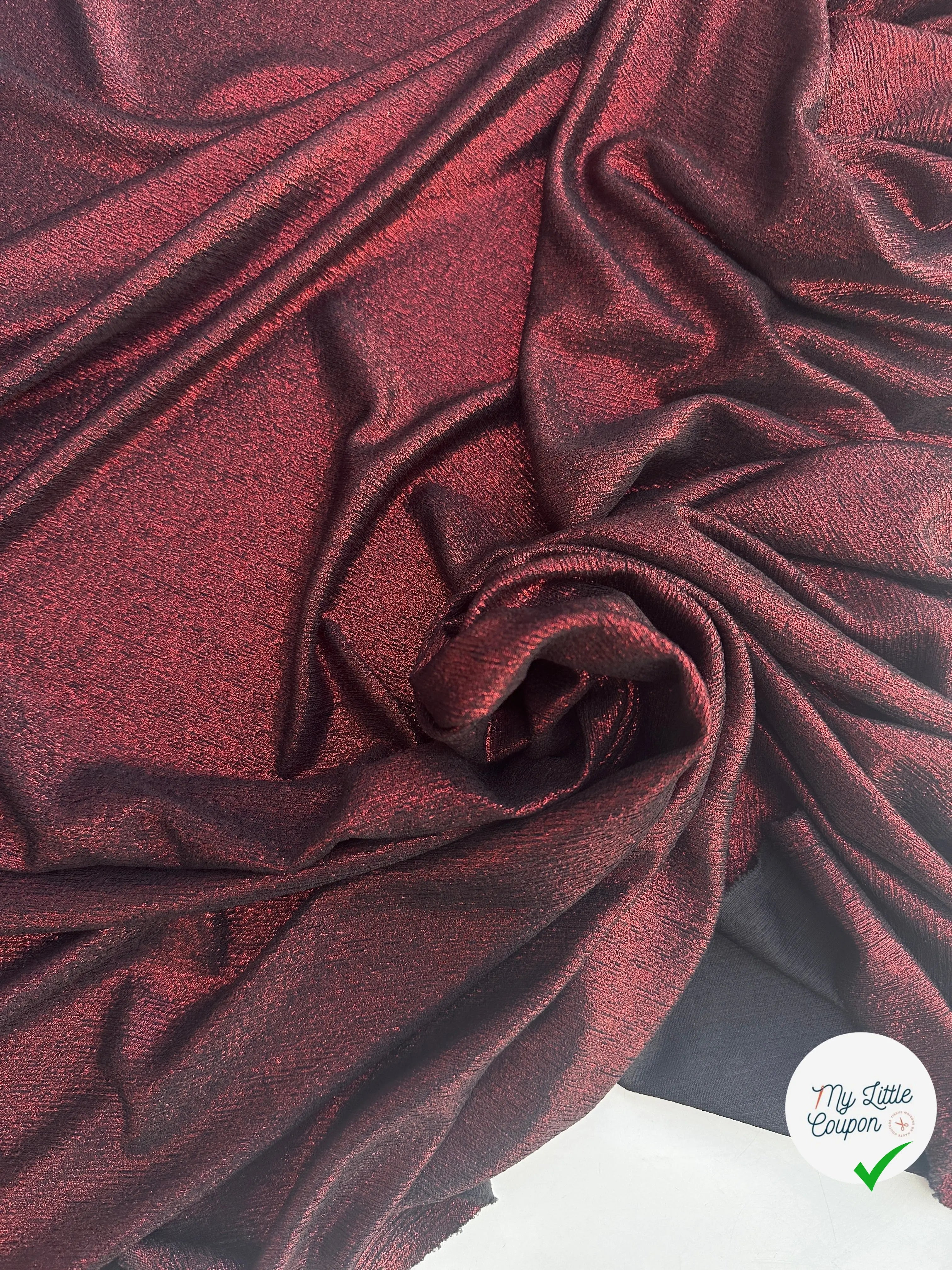 MAILLE BUBBLE FOIL REFLET ROUGE - My Little Coupon
