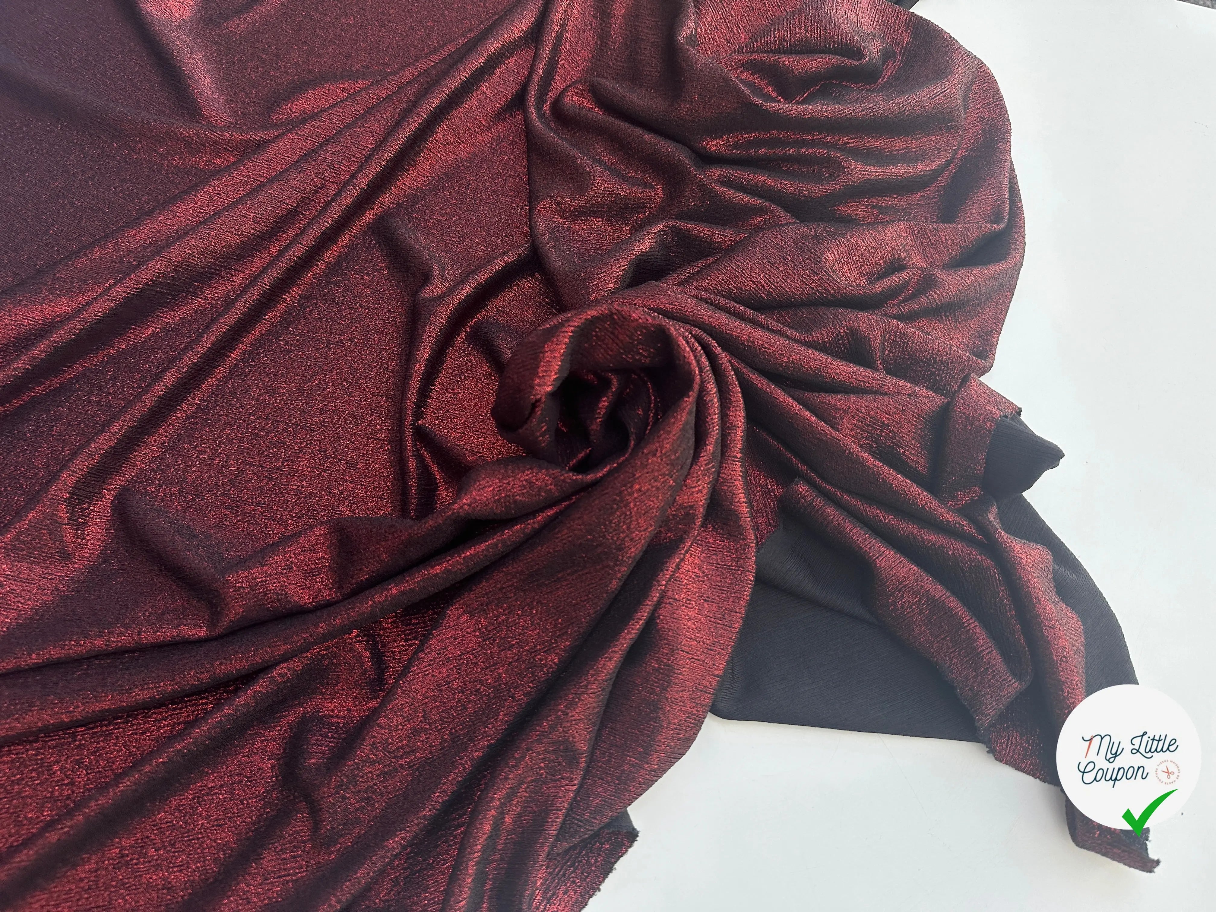 MAILLE BUBBLE FOIL REFLET ROUGE - My Little Coupon