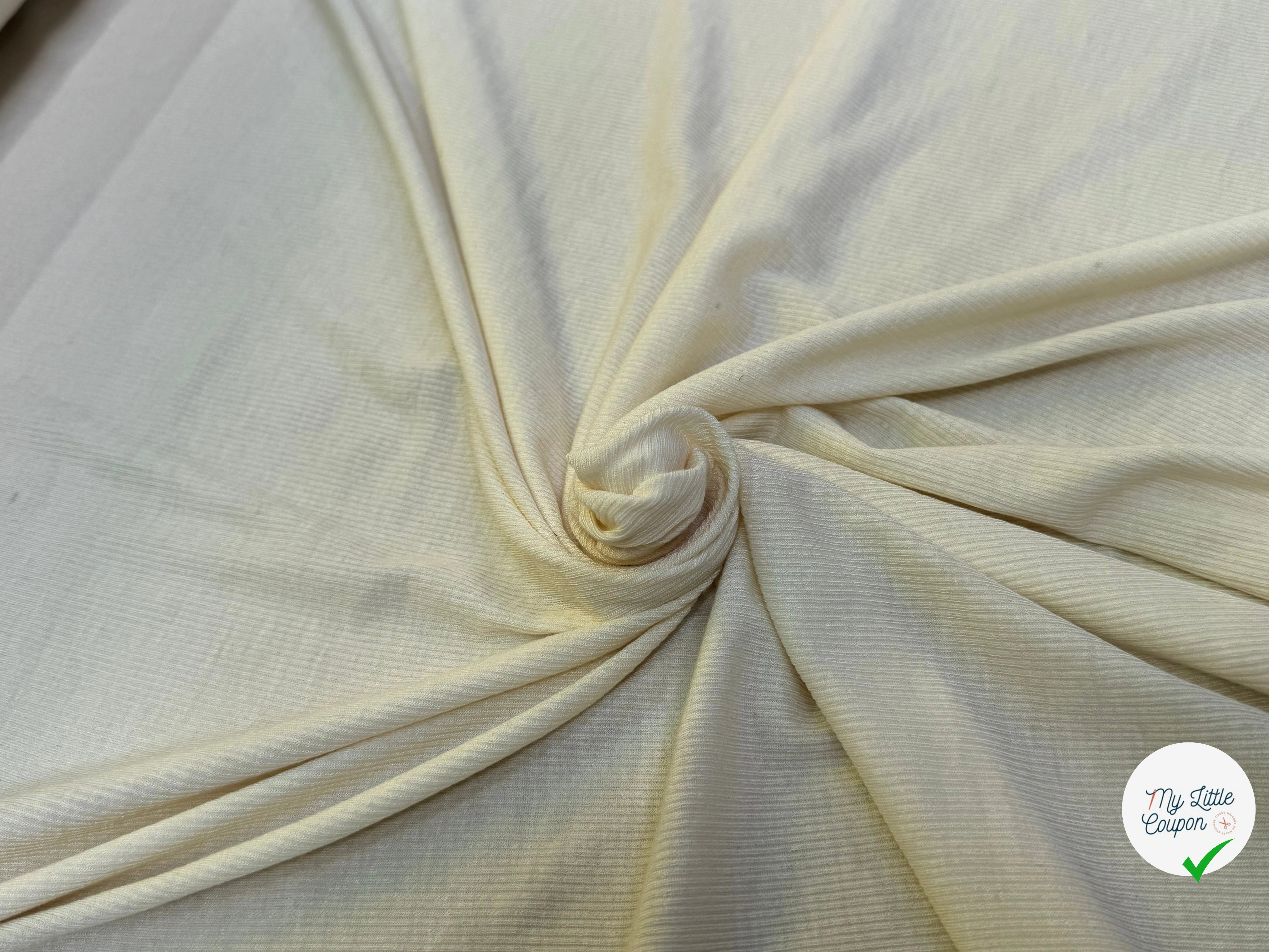MAILLE COTE 1X1 ECRU COTIN ULTRA STRETCH - My Little Coupon